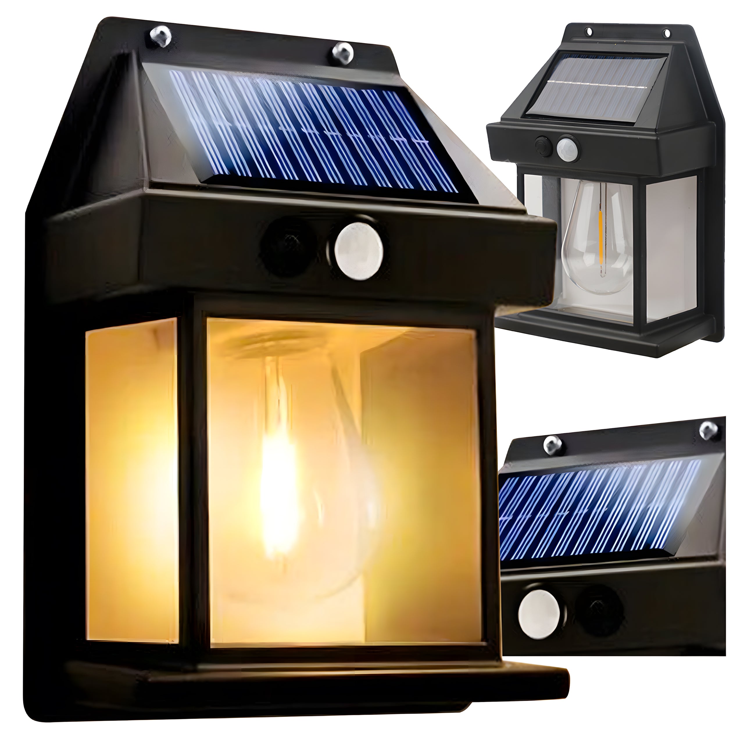 Päikeseenergia LED seinalatern liikumisanduriga
