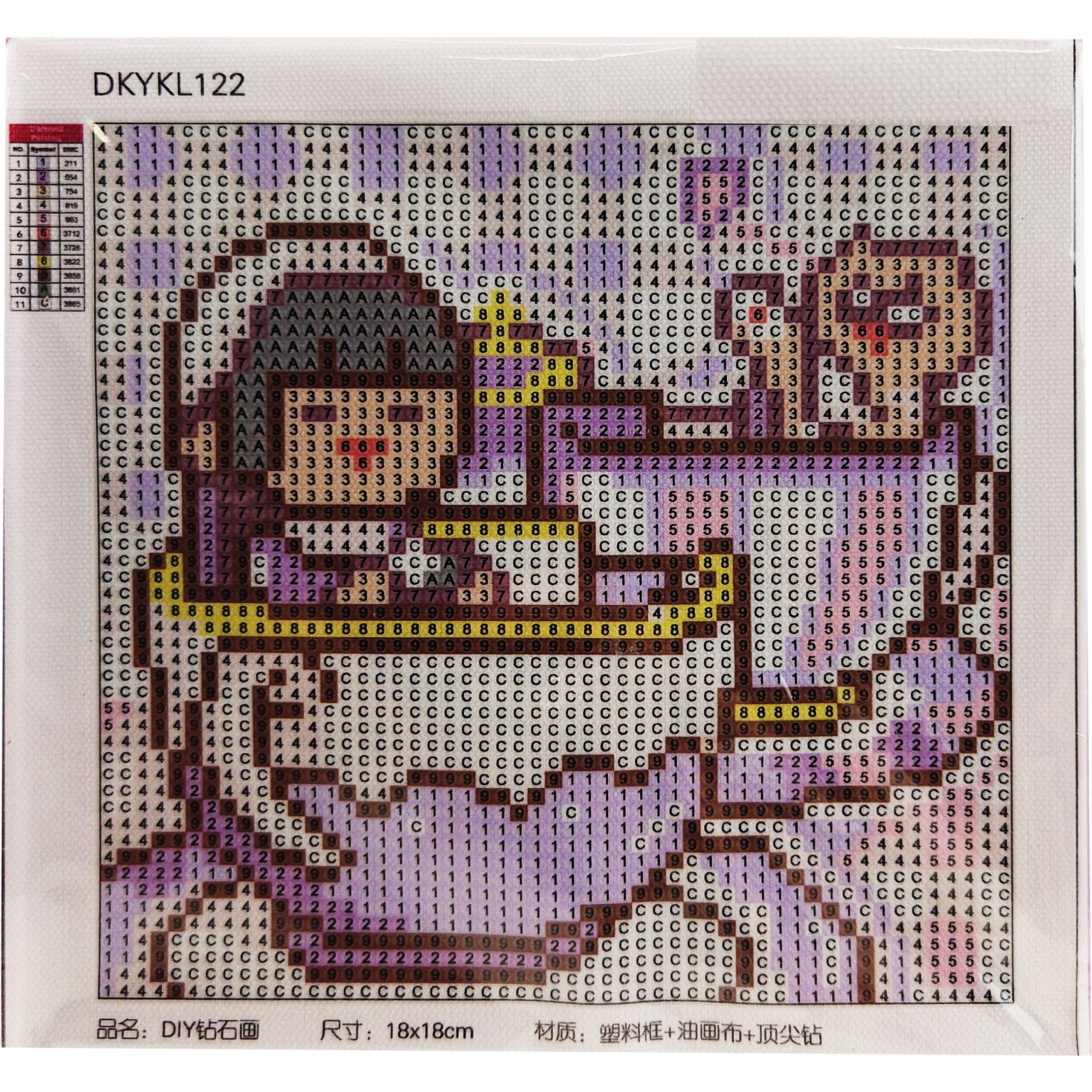 Teemanttikand 17.5x17.5 Teemantmaal Mosaiik Teemantpilt raamiga