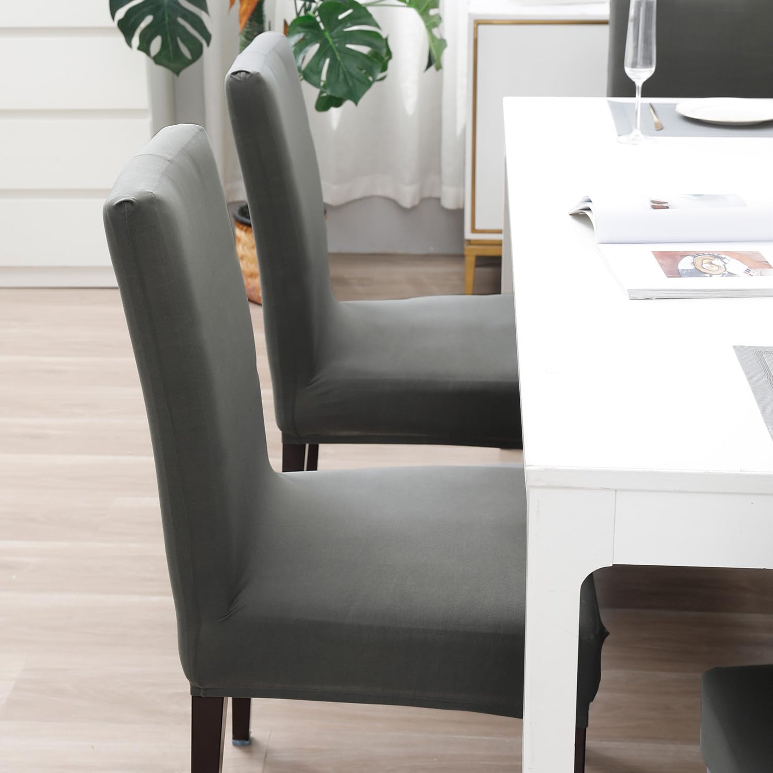 8x Chair Cover Seat Strong Universal Elastic with Elastic Band Soft