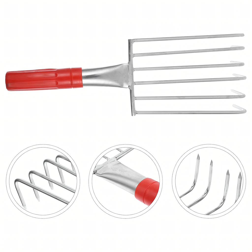 Metal Garden Rake with 6 Tines 32 cm
