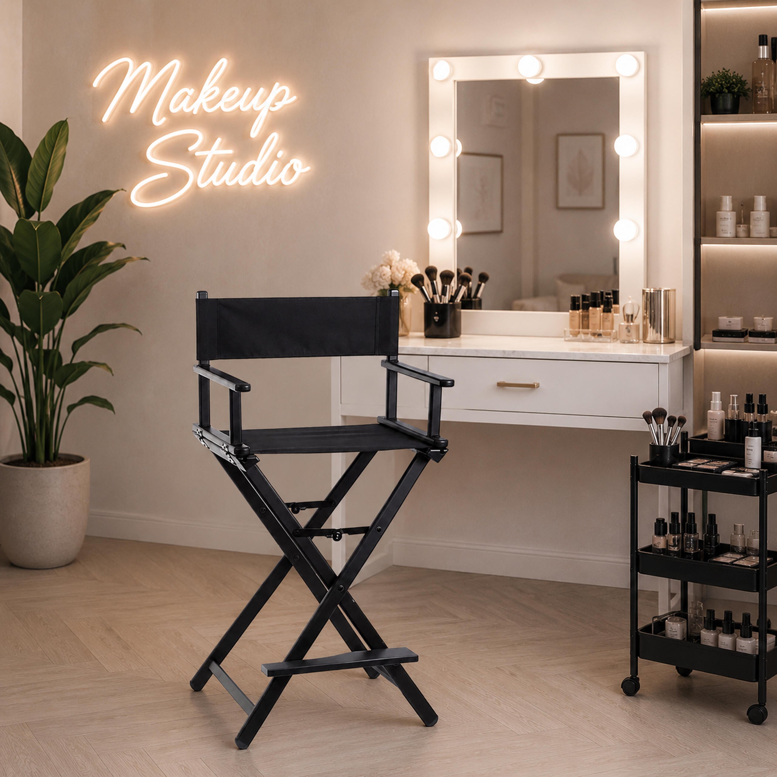Aluminum Folding Makeup Director Chair