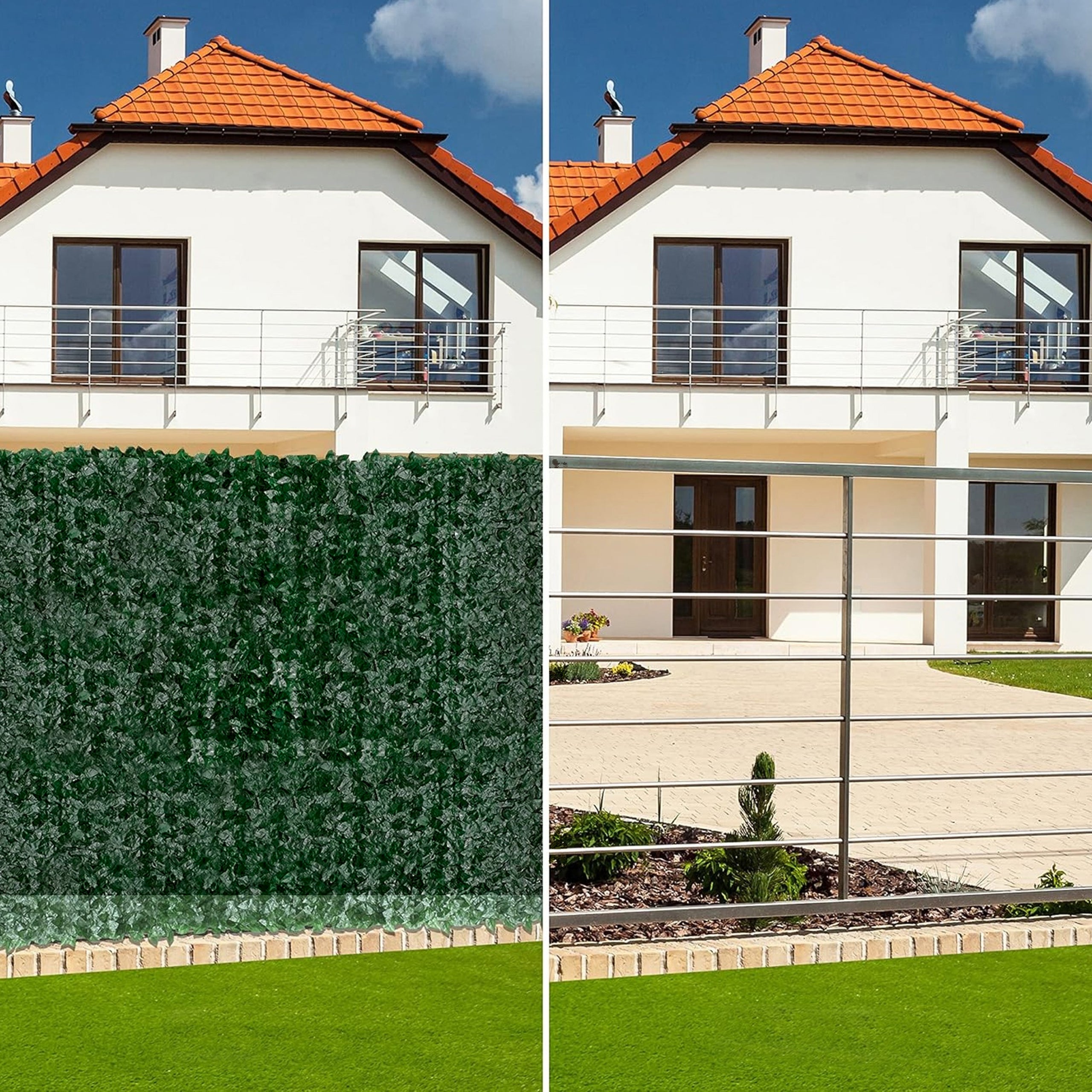 Kunstlik luuderohu hekk seina katteks rõdule, võrk 1.5 x 3 m