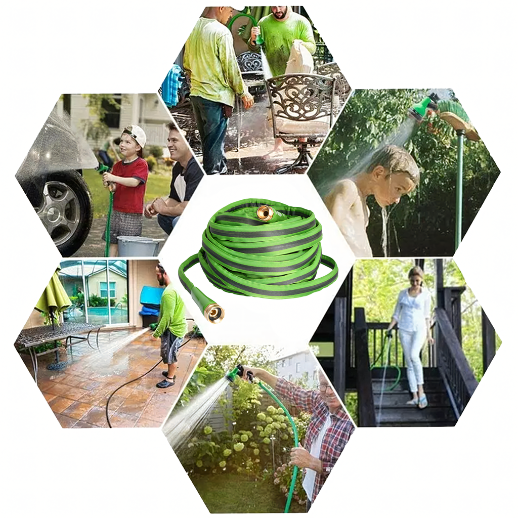 Kõrgsurve aedvoolik 15 m 1/2'' tugev PVC adapter vastupidav