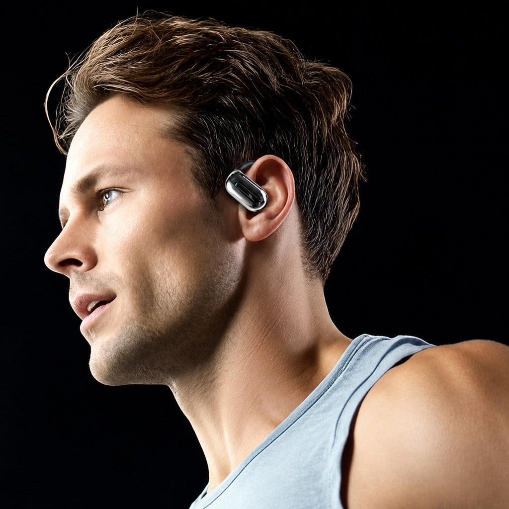 Juhtmevabad Bluetooth-sisekkõrvaklapid AI-tõlkefunktsiooniga ja akupangana toimiva karbiga, mustad RC-K-2614