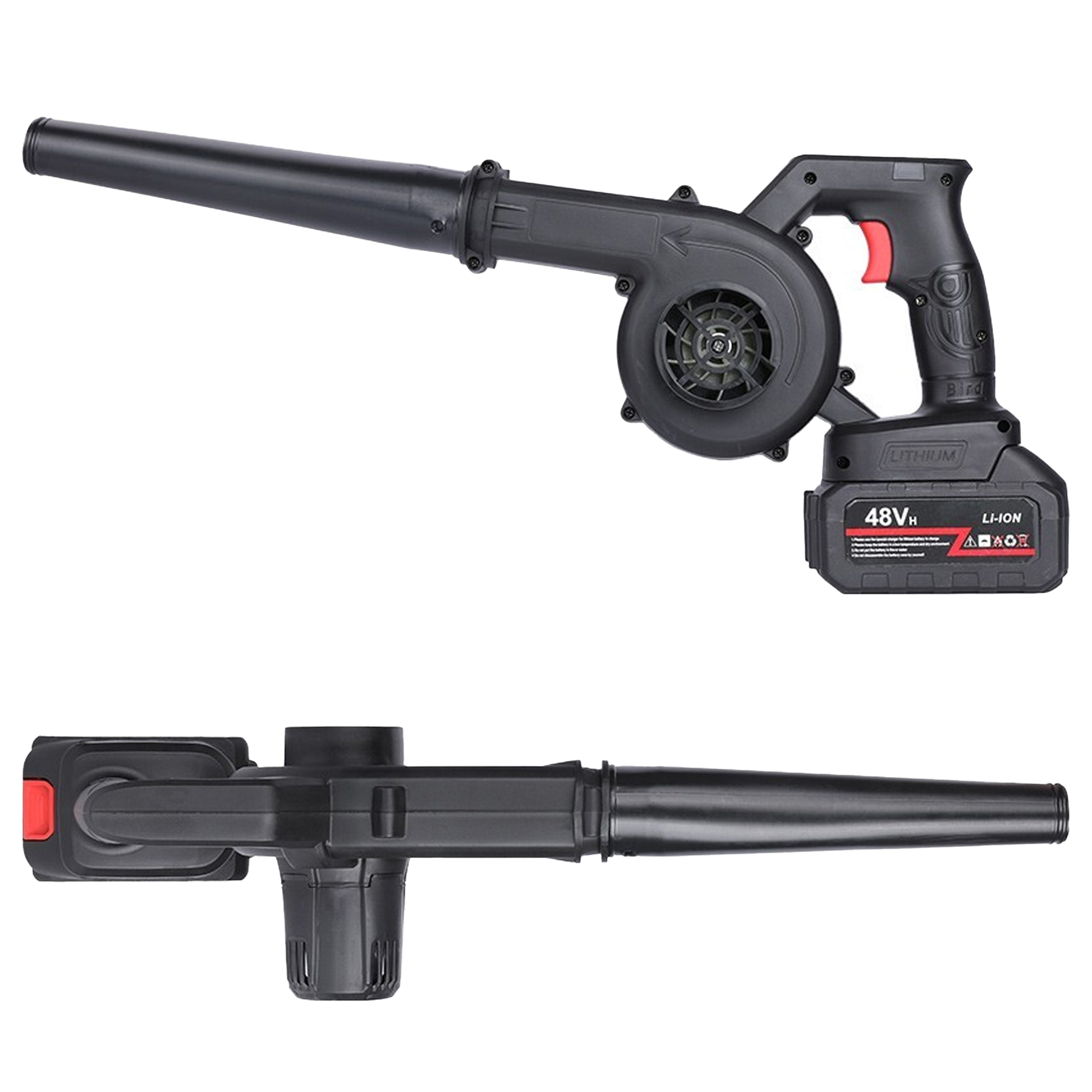 Võimas juhtmevaba käsikäes aialehepuhur 2-ühes