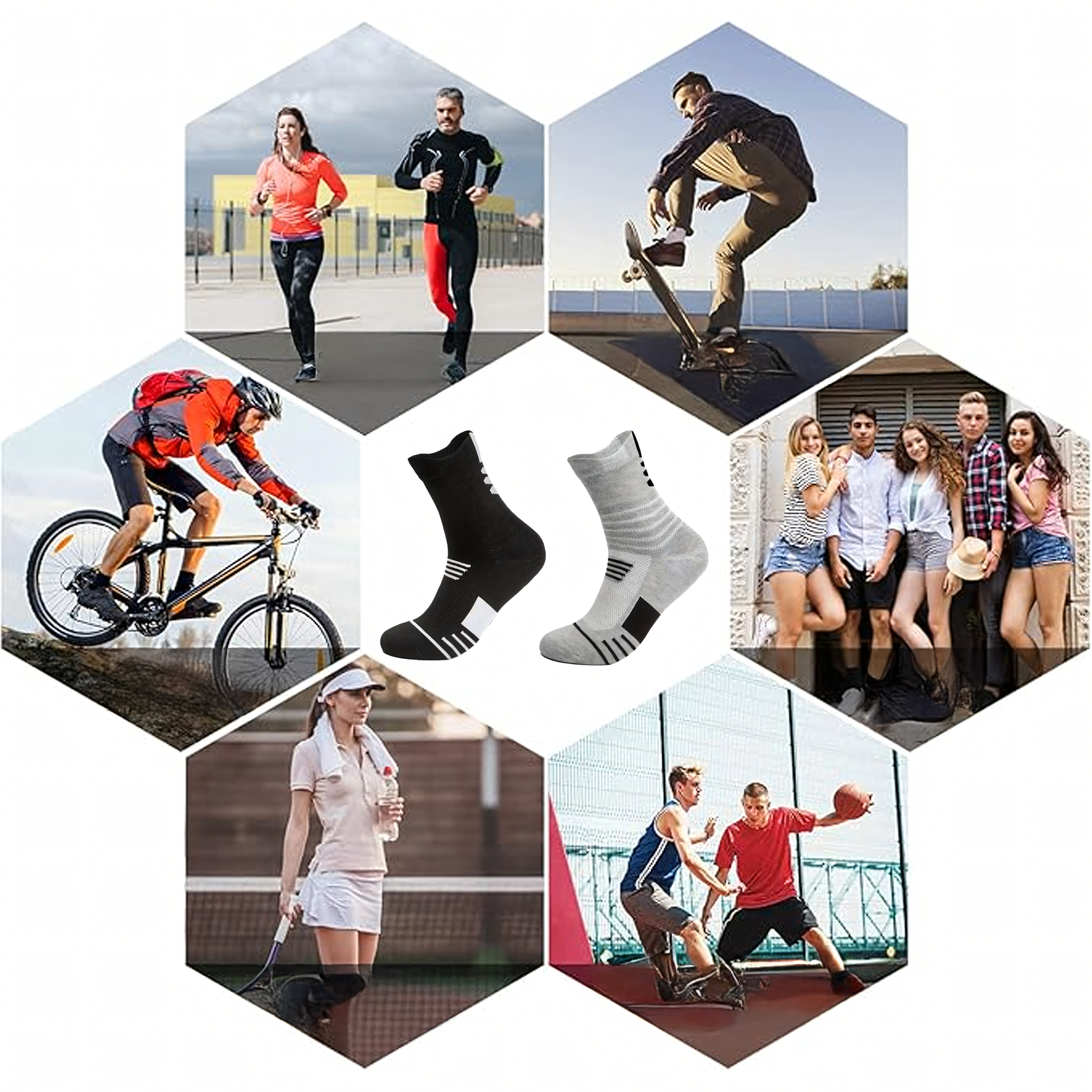 10 x meeste talvised soojad spordisokid, pikad, suurus 40-43