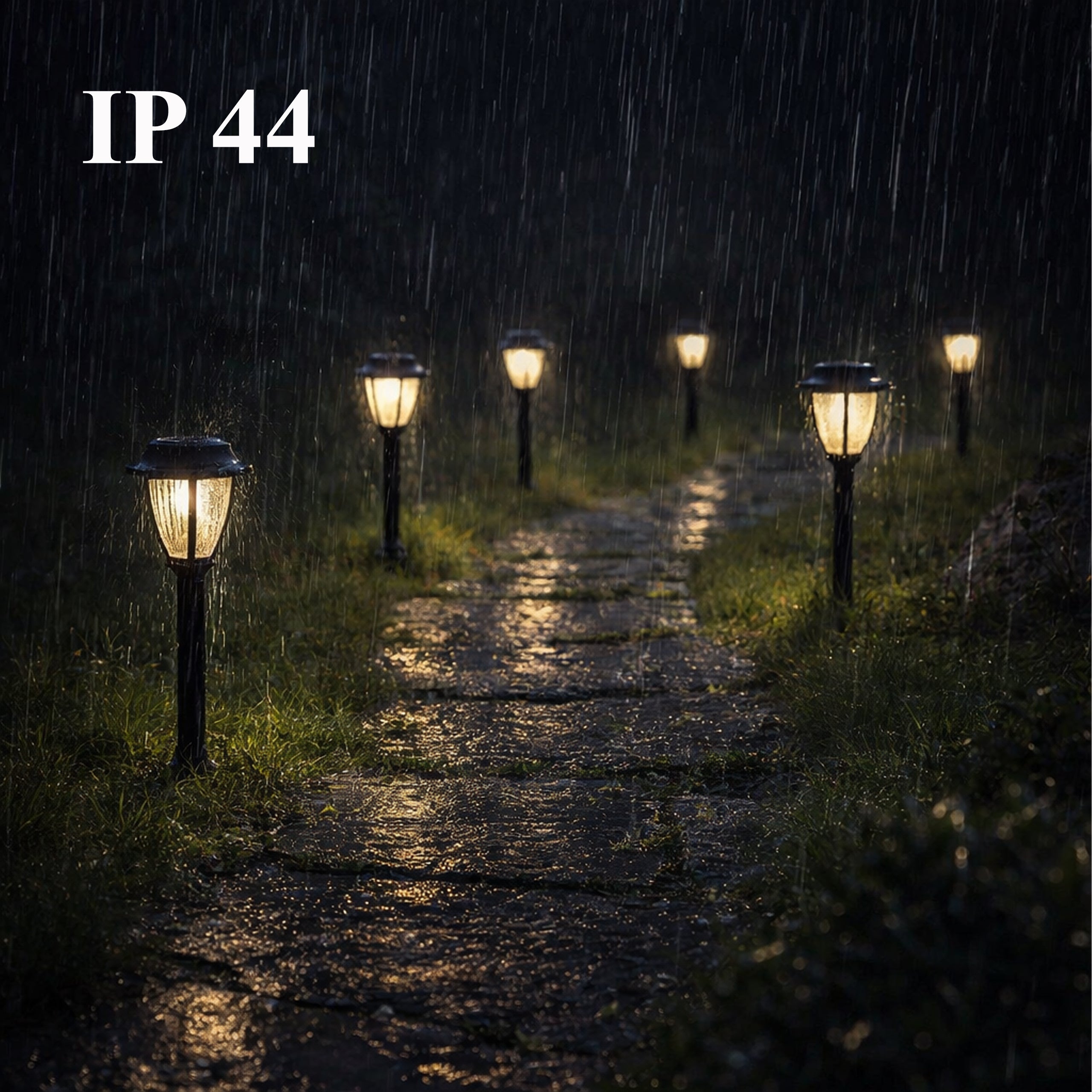 Set of 10 Solar LED Garden Post Lanterns 10 pcs