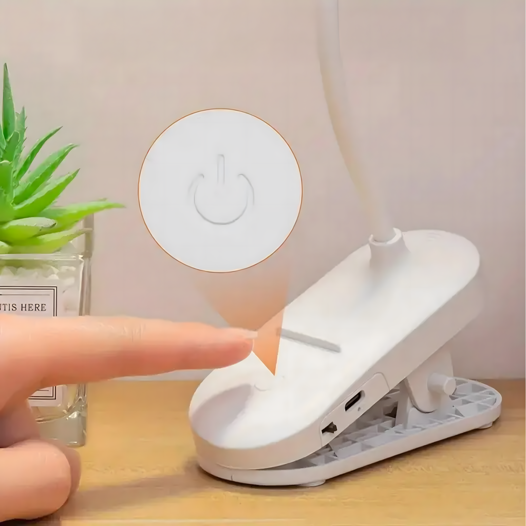 Juhtmevaba LED klambriga lugemislamp