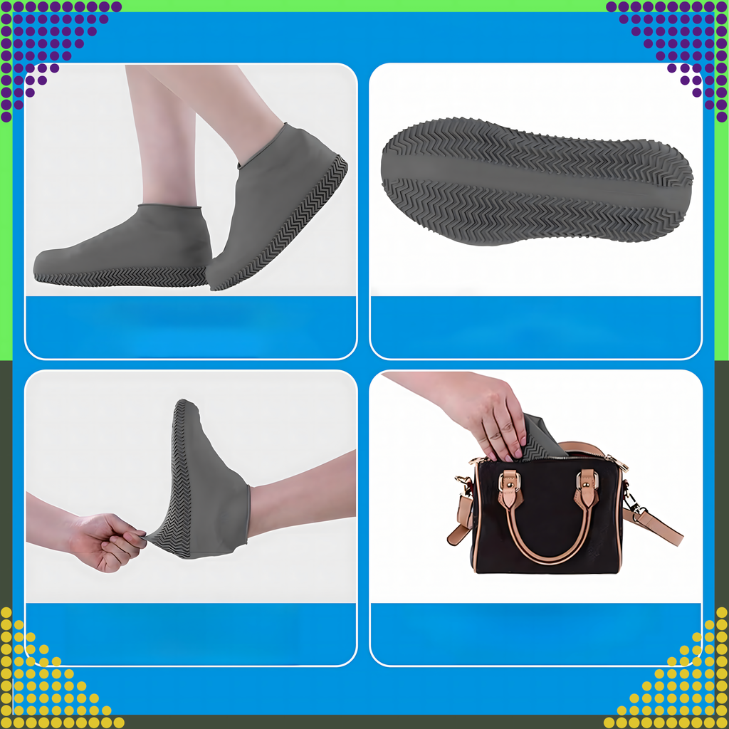 Waterproof Protectors Rain Shoe Covers Anti-Slip Wellington Boots S