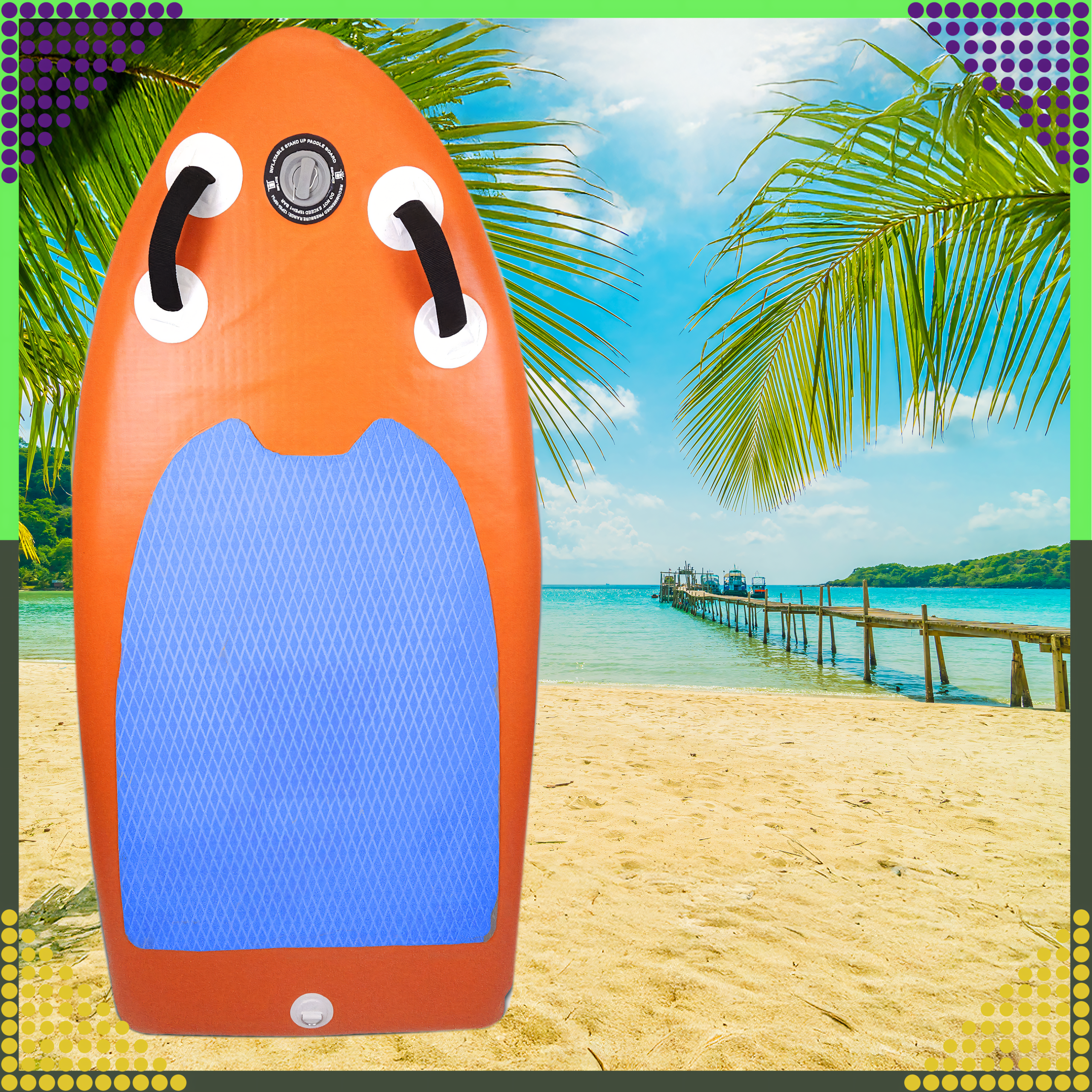 Mini SUP laud 155 cm täispuhutav aerulaud ujumiseks komplekt + kott