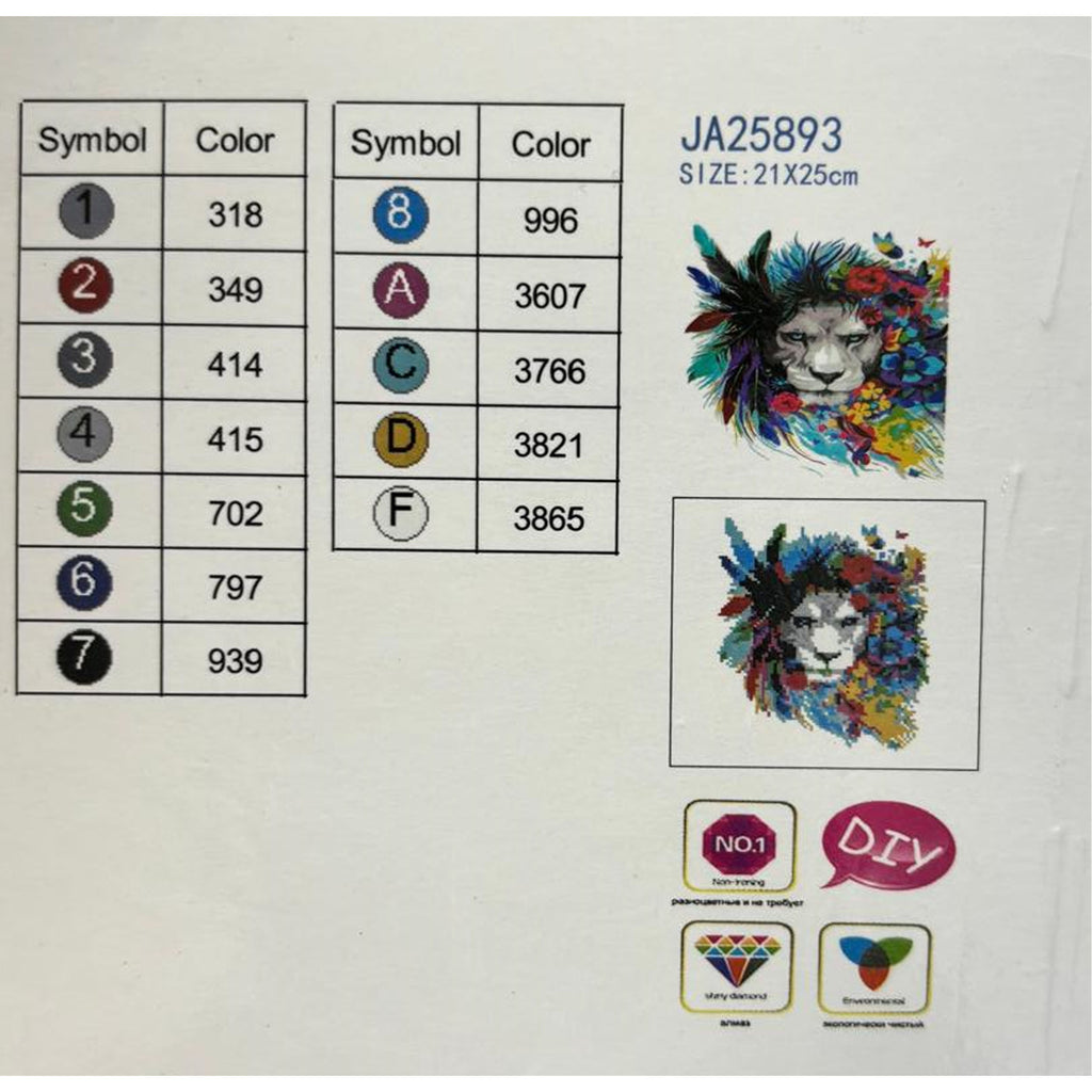 Teemanttikandi mosaiigikomplekt molbertiga 21x25cm lastele