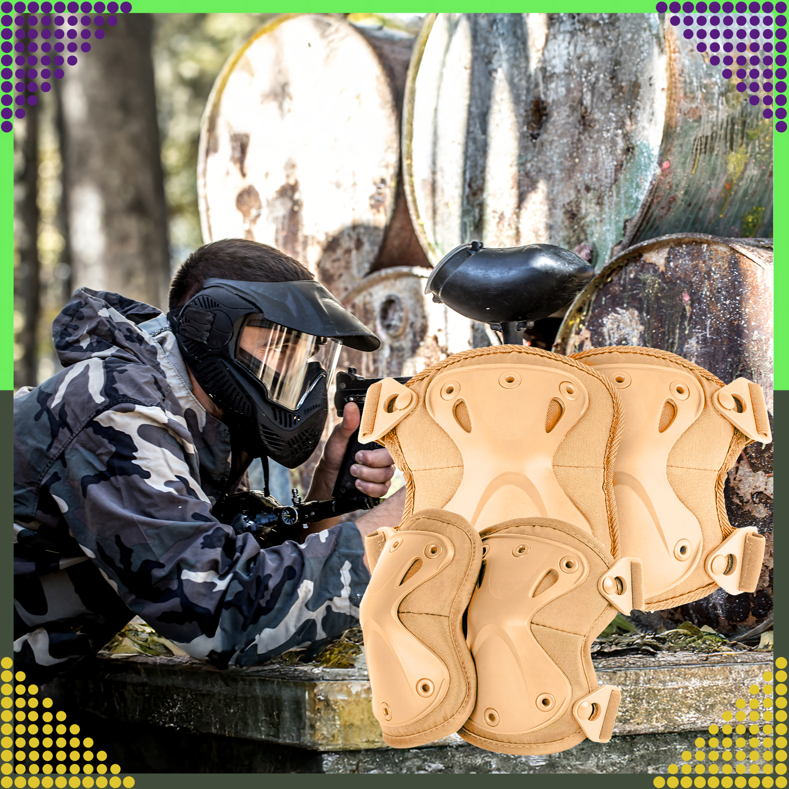 Taktikalised kaitse-põlve- ja küünarnukikaitsmed sõjaväele ASG