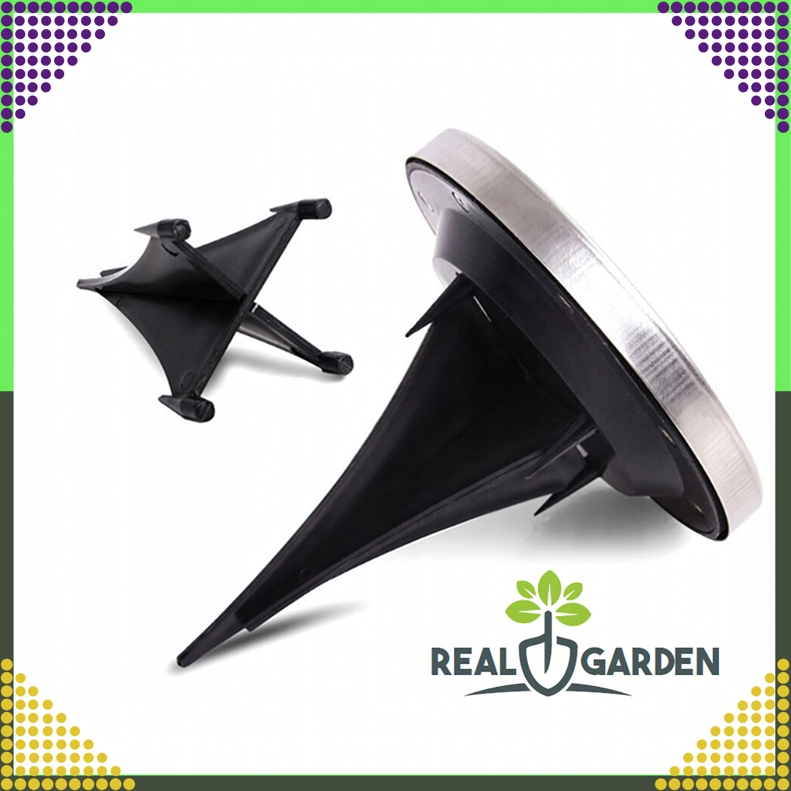 4 x Päikesega töötav aiavalgusti ketas, LED maavalgustid, hämarikuandur, 8 LED-i