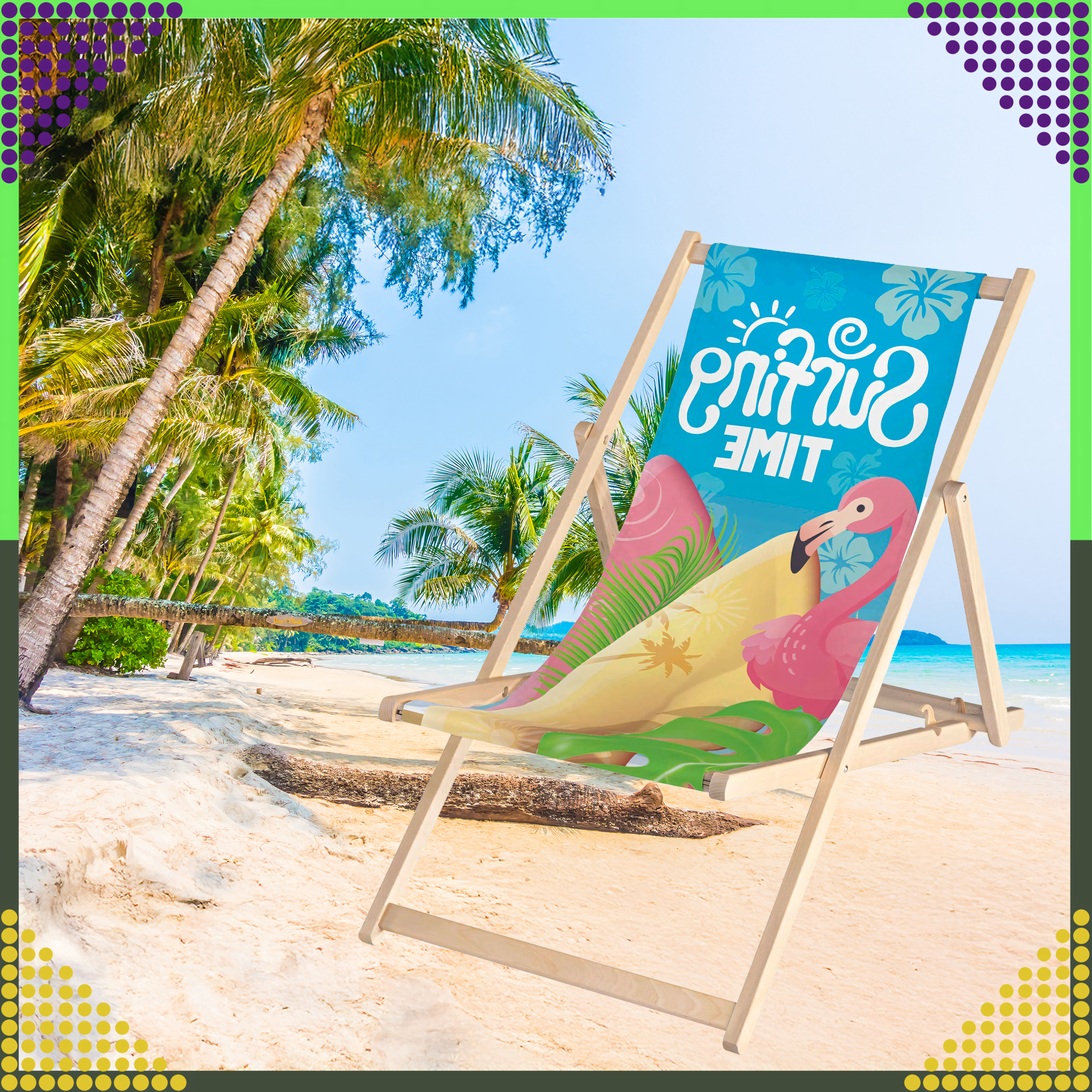 2 tk kokkupandav puidust aiamere rannatool rannas ja telkimiseks, reguleeritav