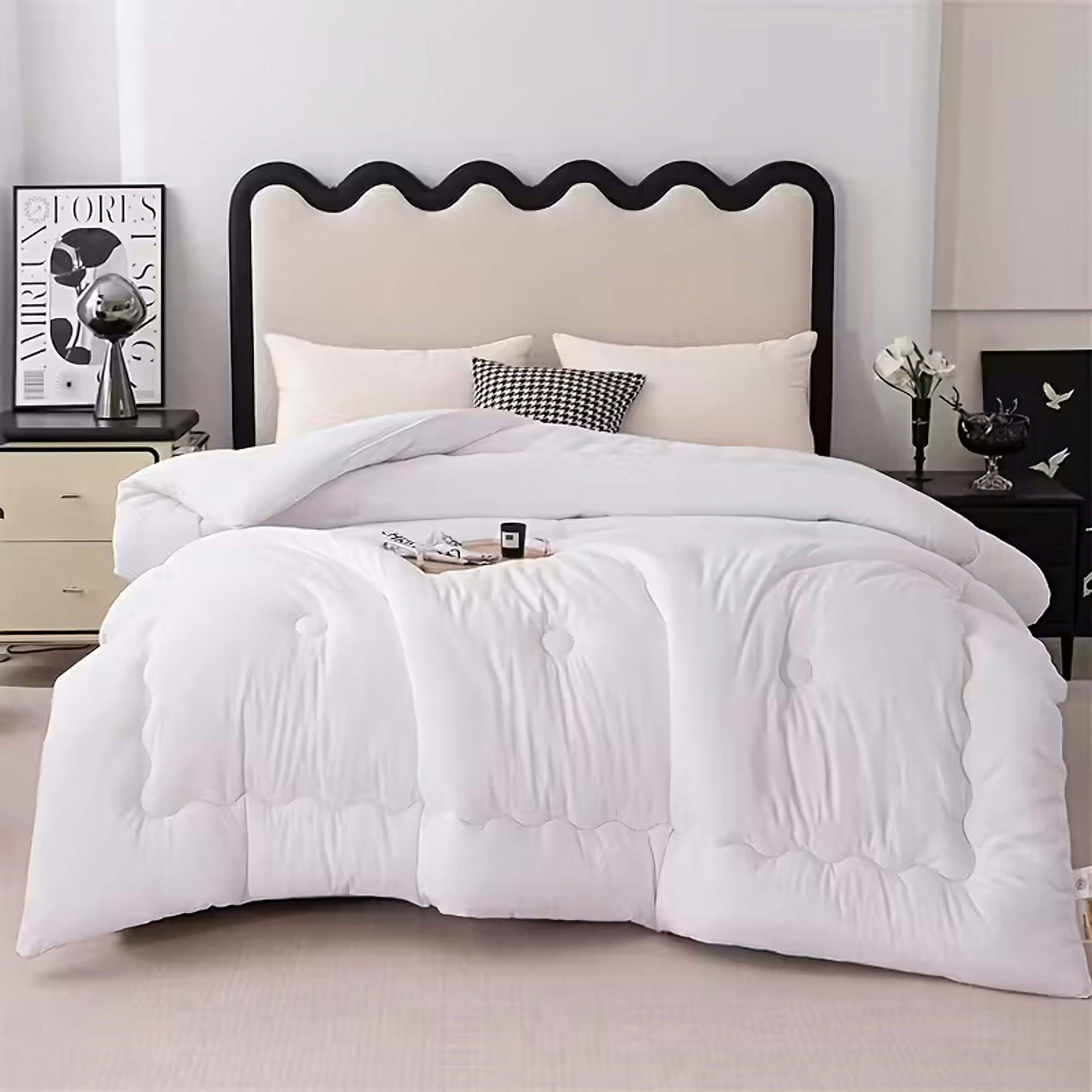 All-Year Airy Warm Winter Quilt 140x200cm White