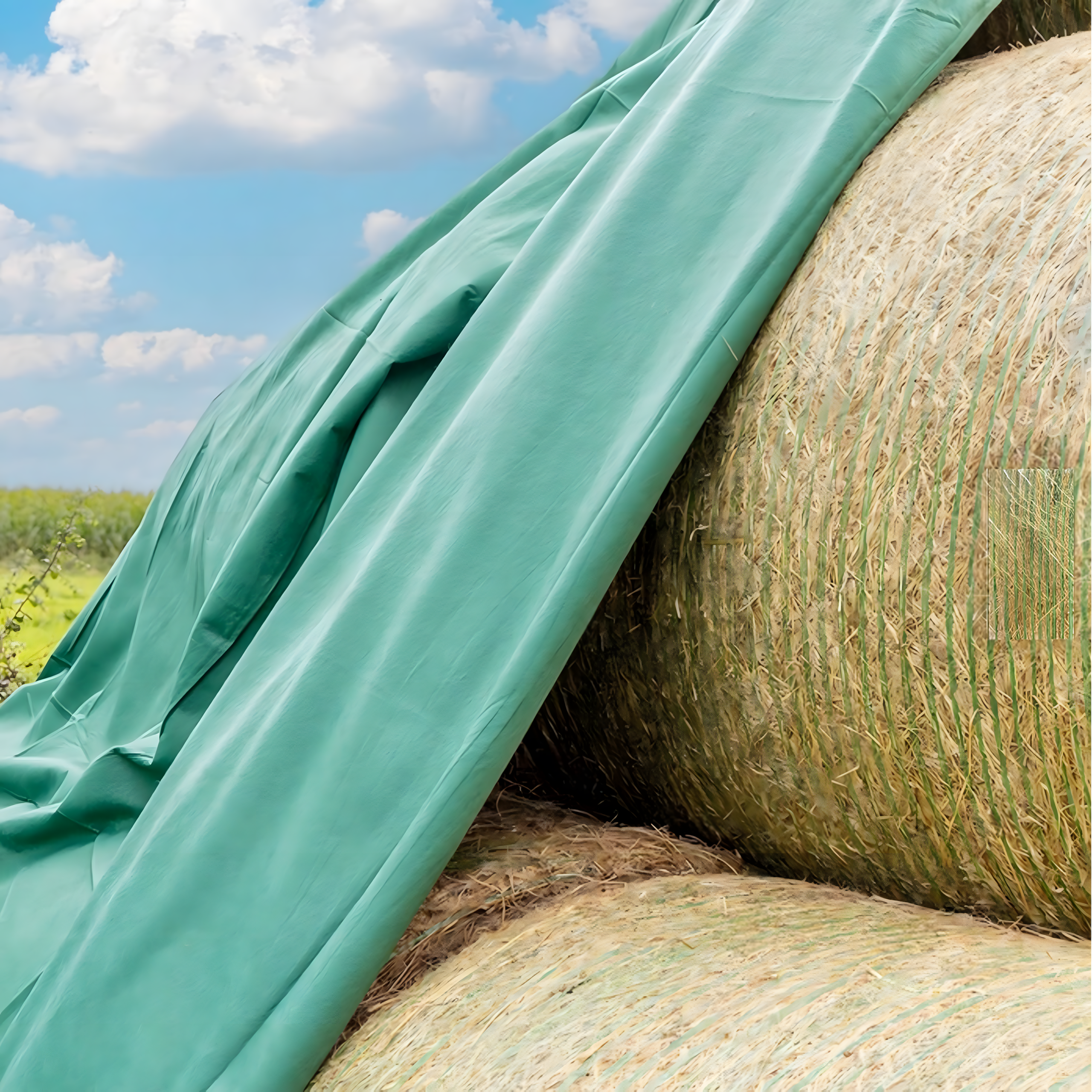 15x Protective Nonwoven Fabric for Covering Straw and Hay 9.8x12.5m 140g