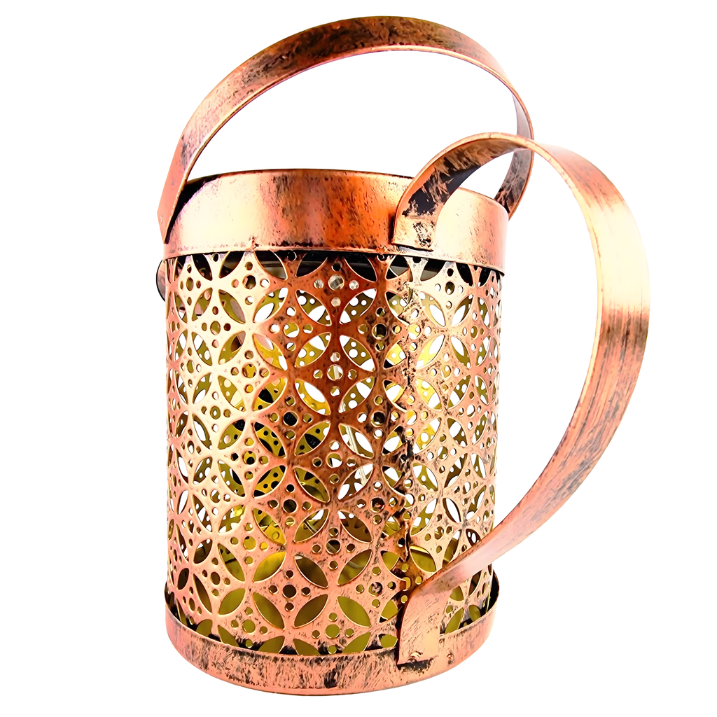 Dekoratiivne päikesepatareiga LED aialamp kastkann aeda ja terrassile