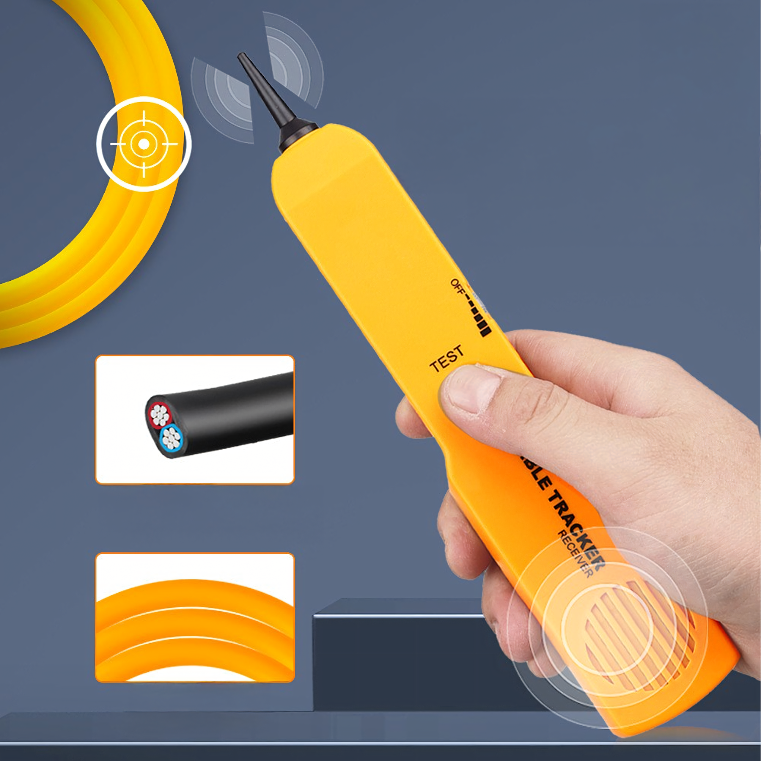 Cable Locator Tester Probe for RJ11 Cables with Case