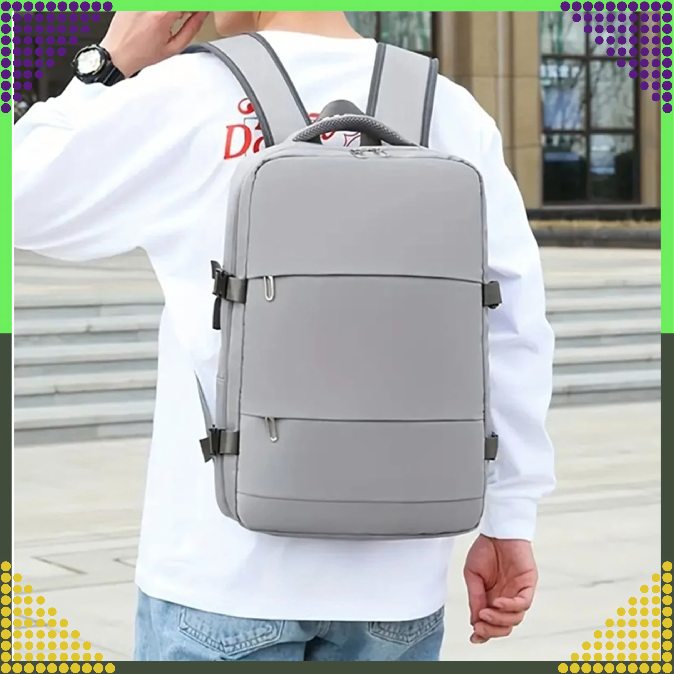 Käsipagasi seljakott lennukisse, tugev ja universaalne sülearvutile 35 L