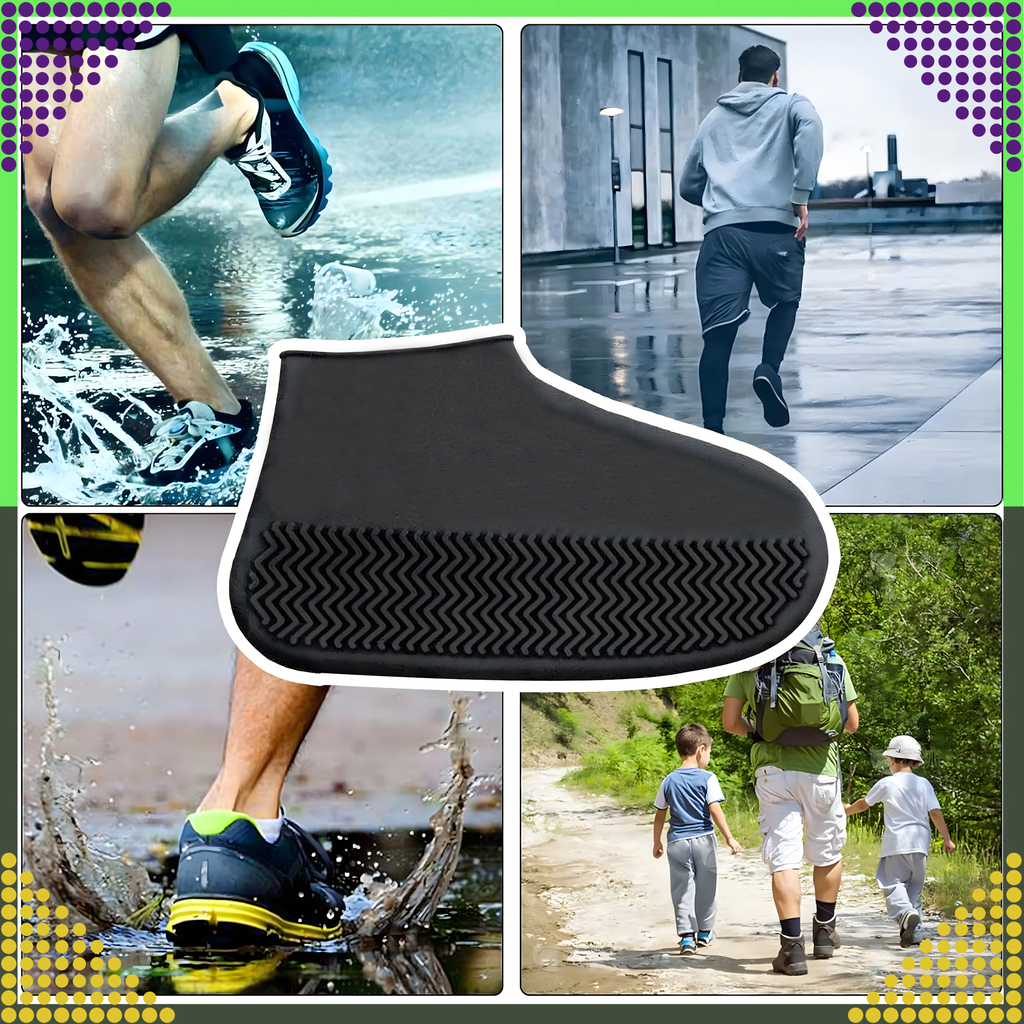 Waterproof Protectors Rain Shoe Covers Anti-Slip Wellington Boots S