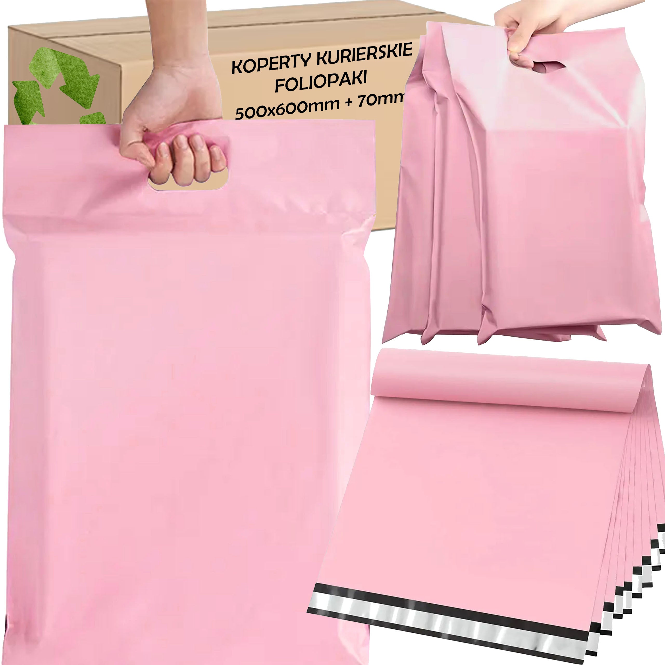 ROOSAD KÄEPIDEMEGA KULLERPAKID 500x600+70 50 tk