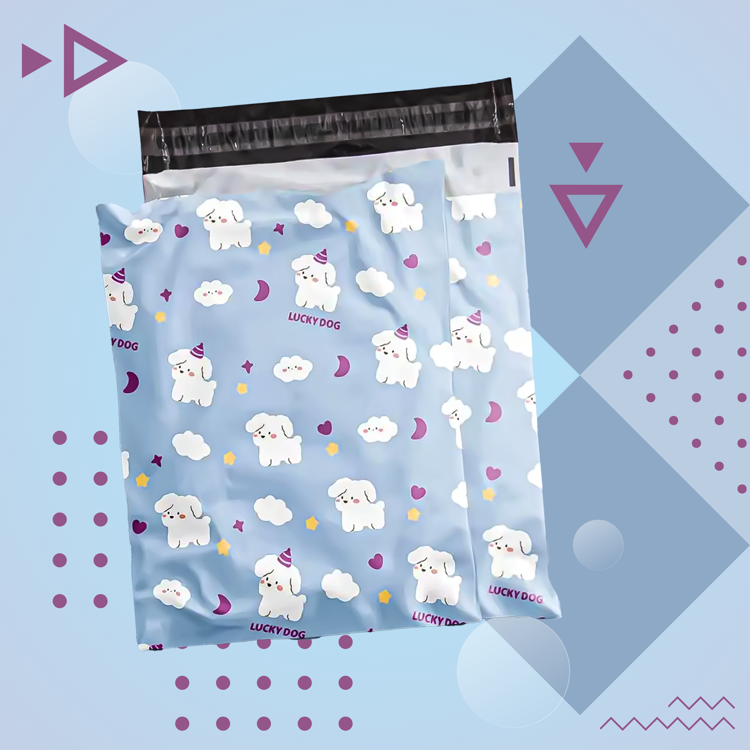 Tugevad kullerisaatekotid 255x370 mm Lucky Dog 50 tk