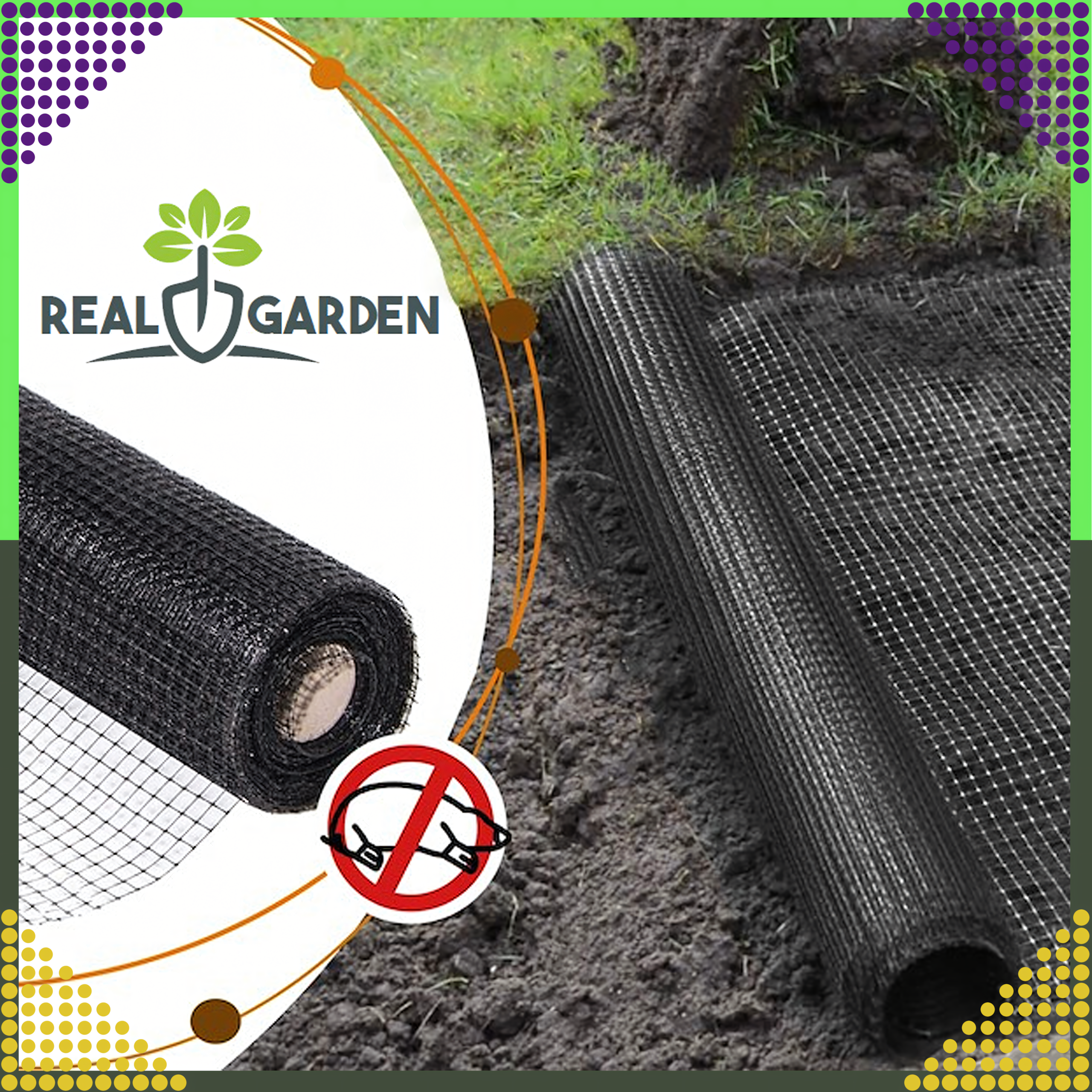 Strong Dense Mole Netting 1x200m 30g with 100 Anchors