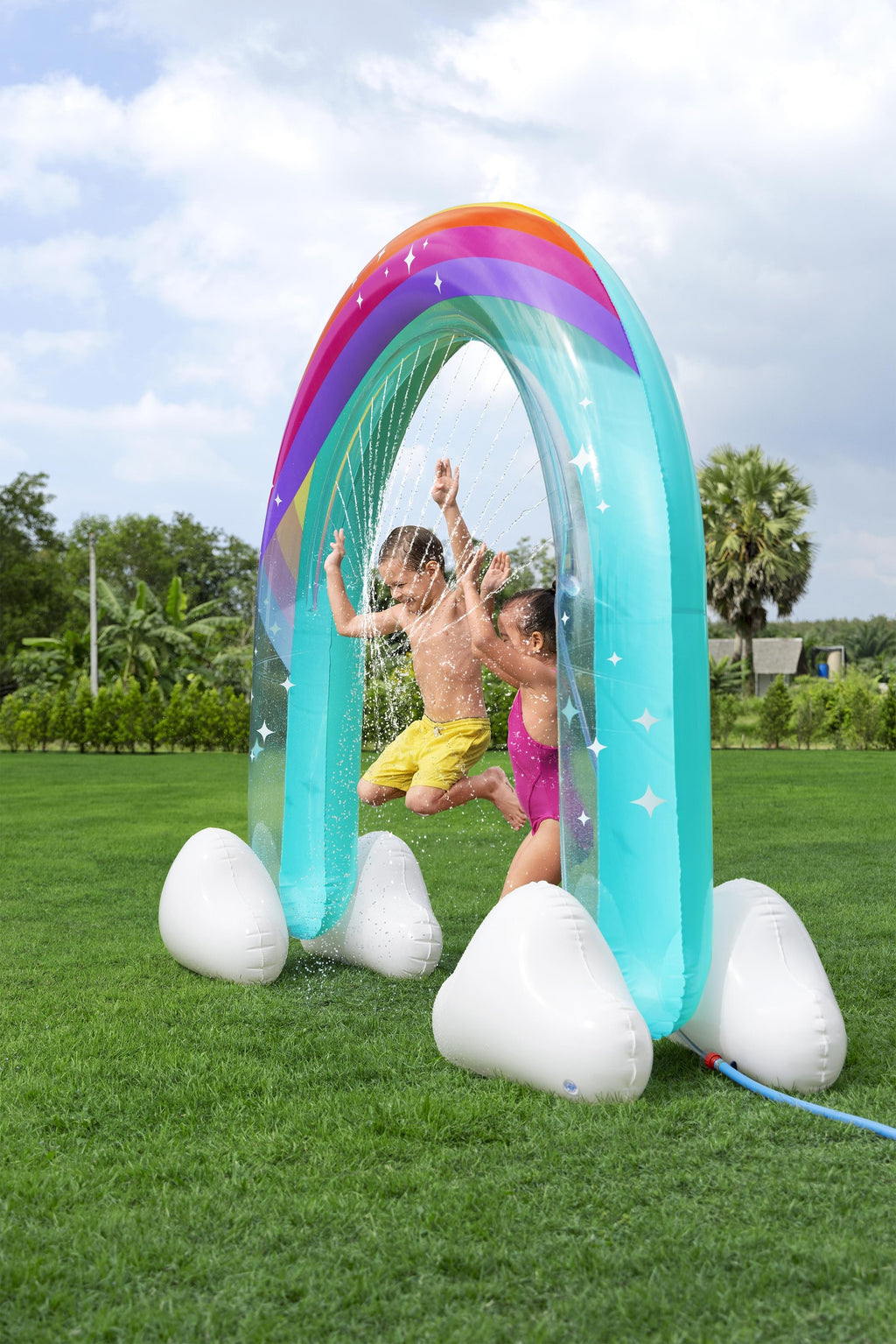 Bestway 52732 Täispuhutav vihmuti veekardin Vikerkaar aeda 221x71x193 cm