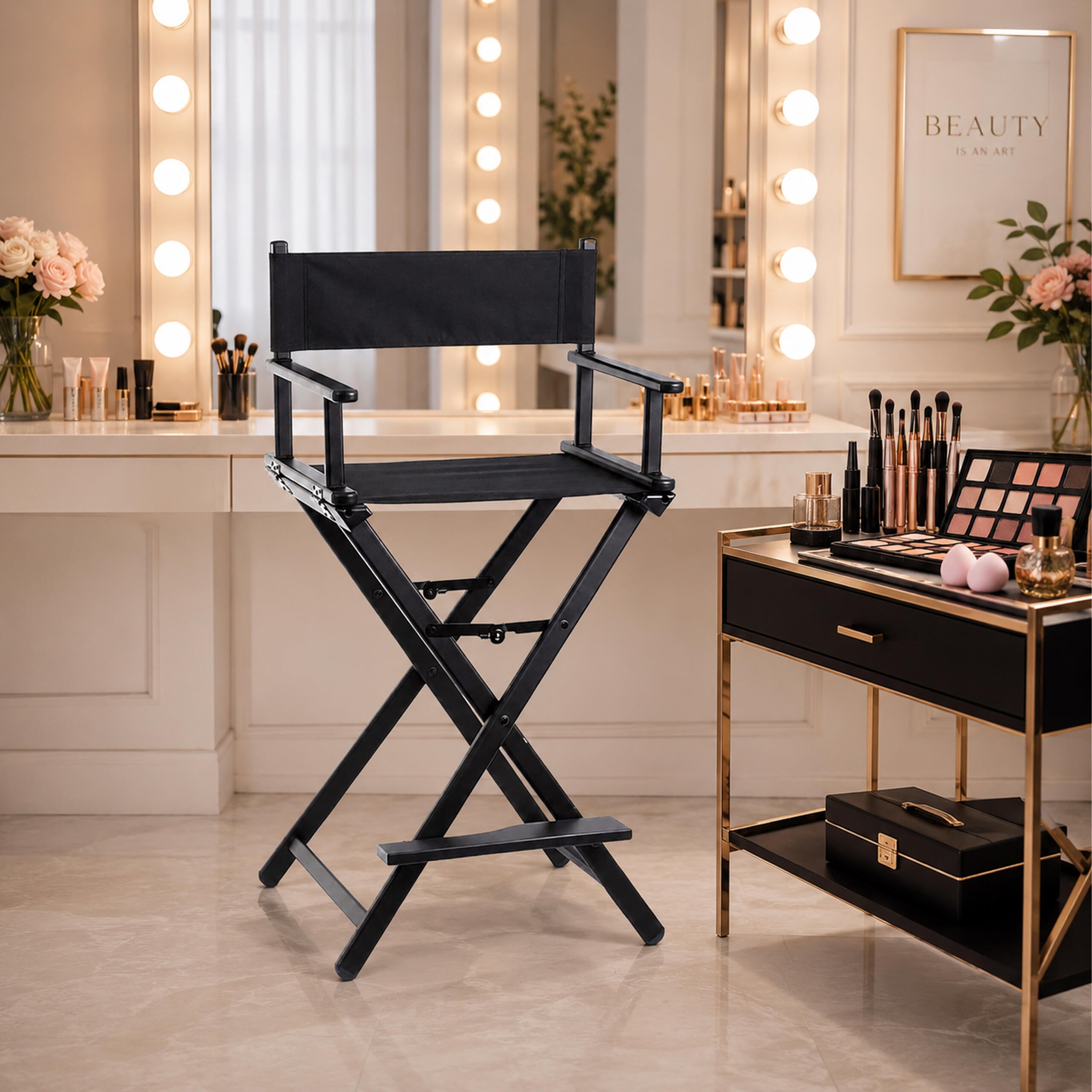 Aluminum Folding Makeup Director Chair
