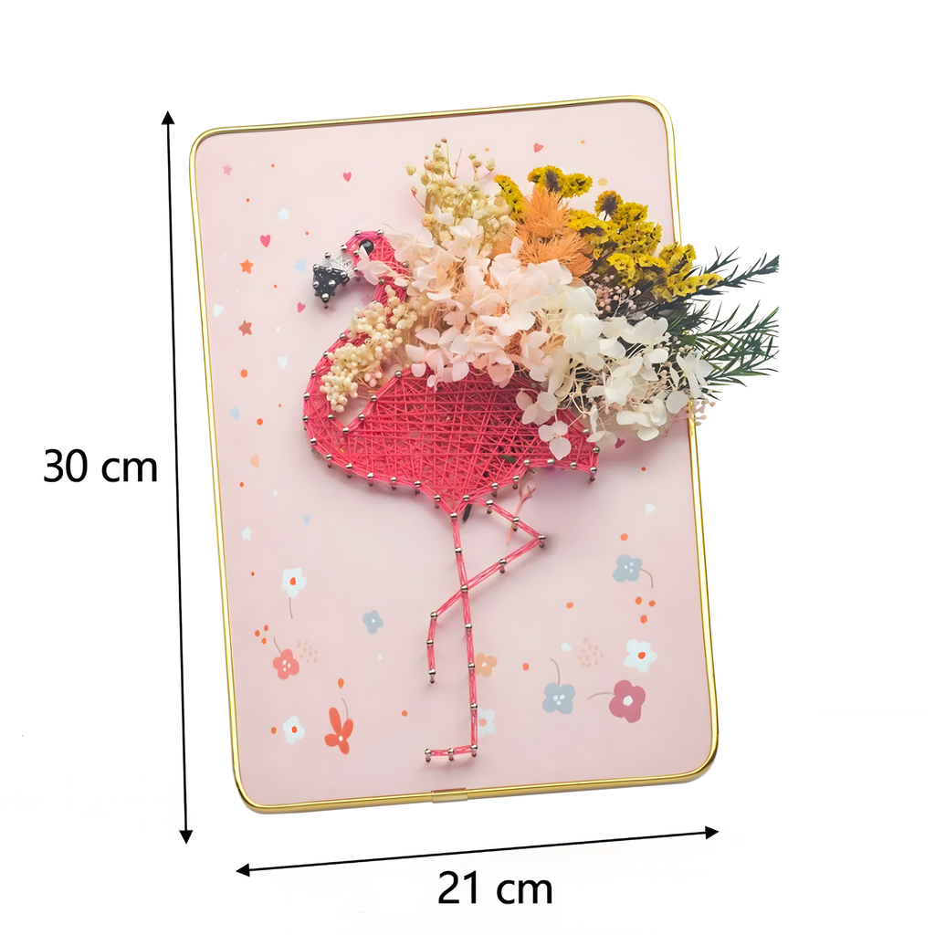 Loominguline komplekt niidikunstiks, Interroad tikkimine, LED-pilt raamis 21x30 cm