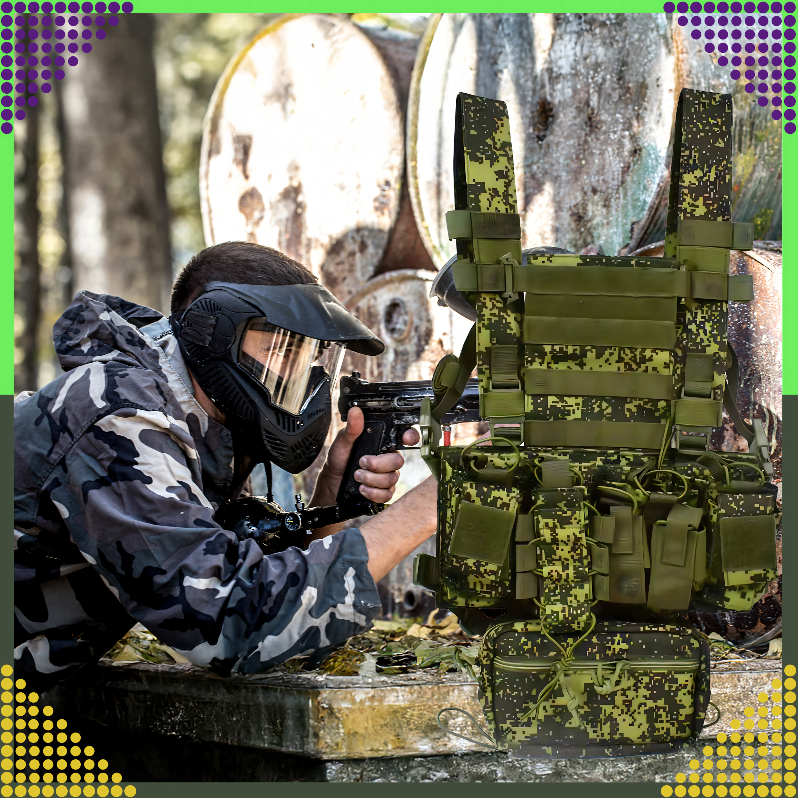 Tactical Military Protective Molle Vest Lightweight Airsoft Airsoft Dispenser