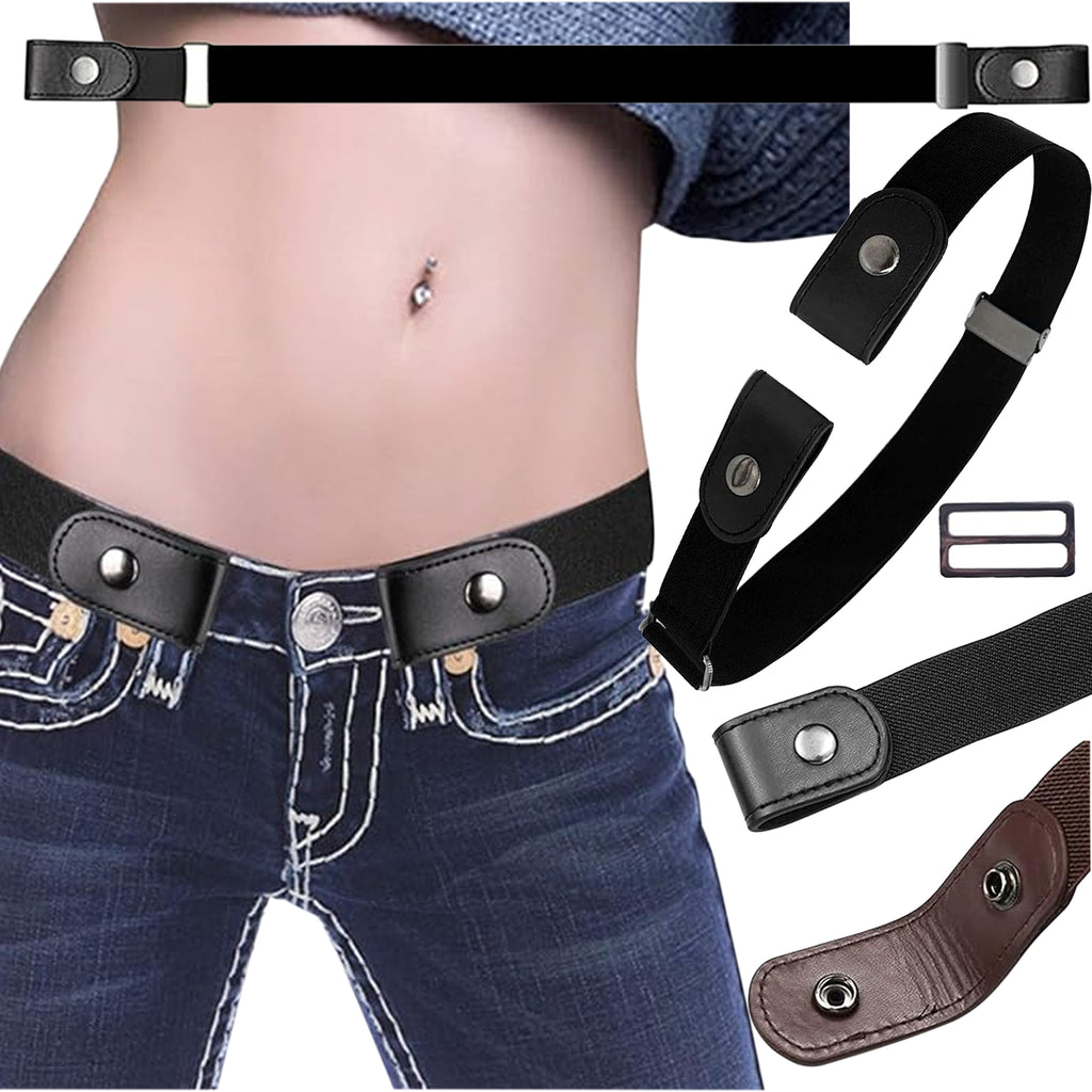 Elastic Adjustable Women's and Men's Pants Belt Without Buckle