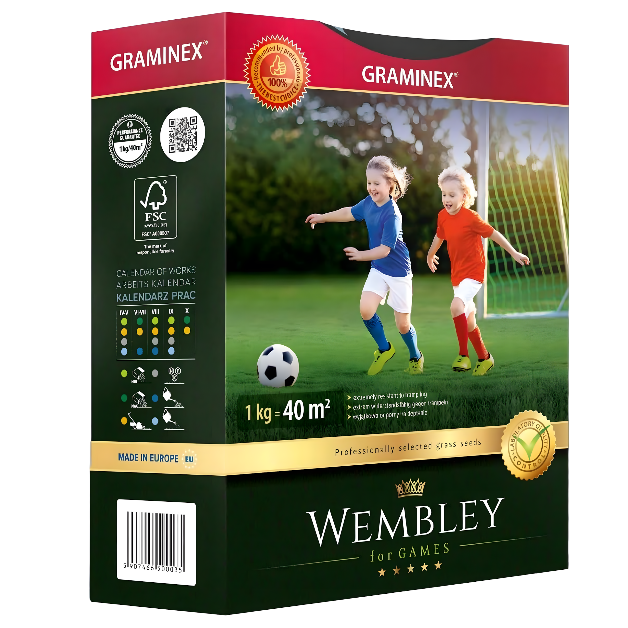 Premium Wembley spordimuru seemned 1kg 40m² jaoks