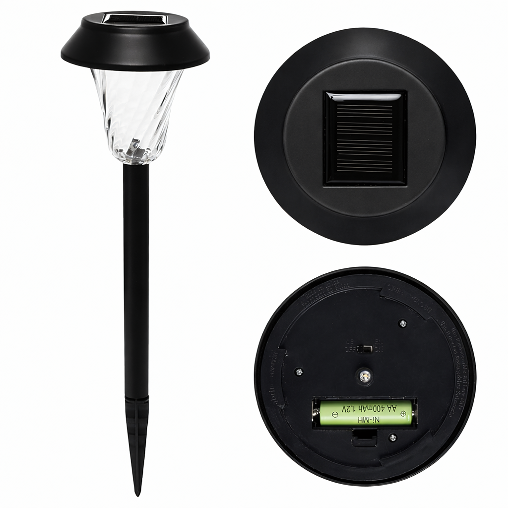 Set of 6 Waterproof Solar Garden Spike Lights 41cm 6 pcs
