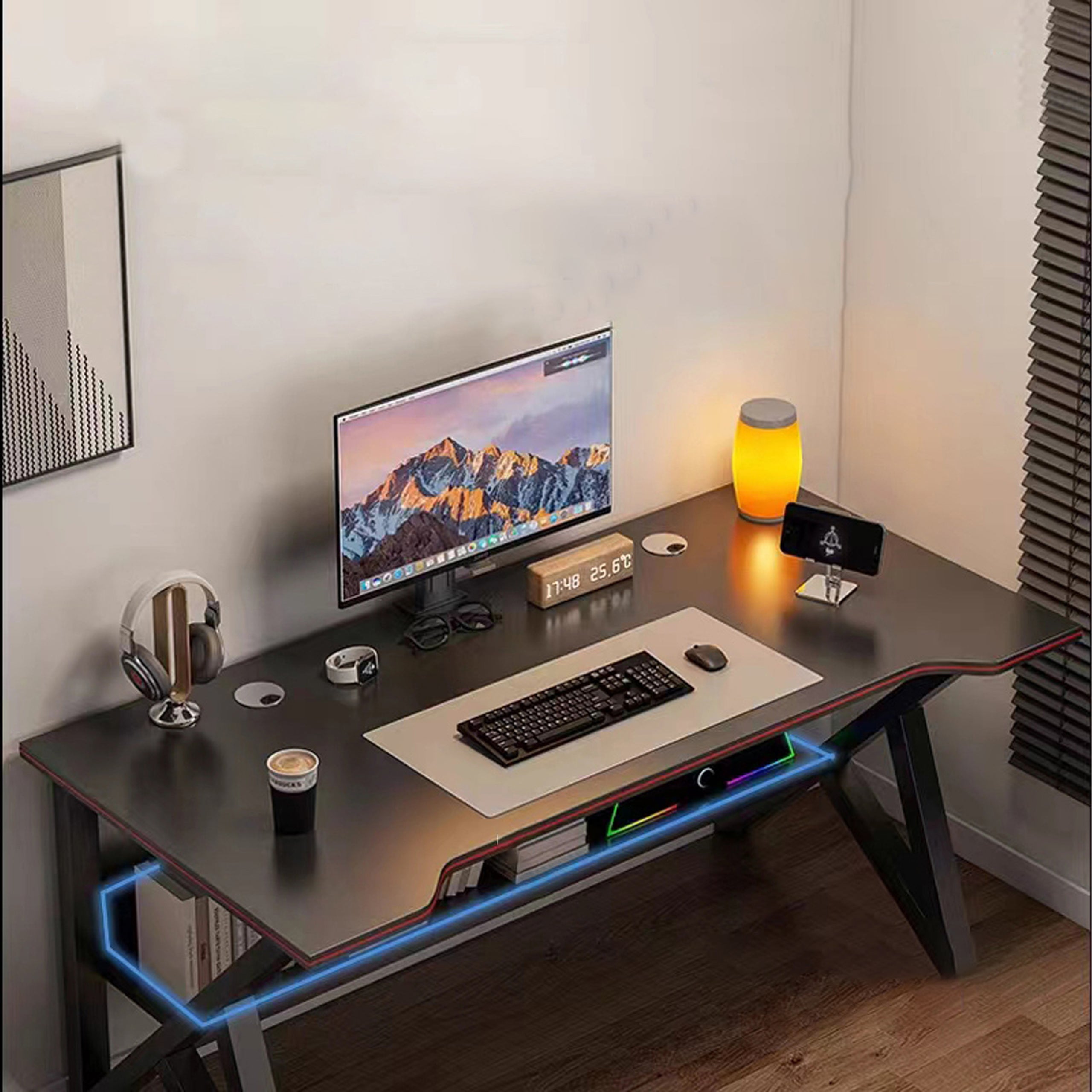 18 x Computer Desk Gaming Table for Gamer Computer Large Stable