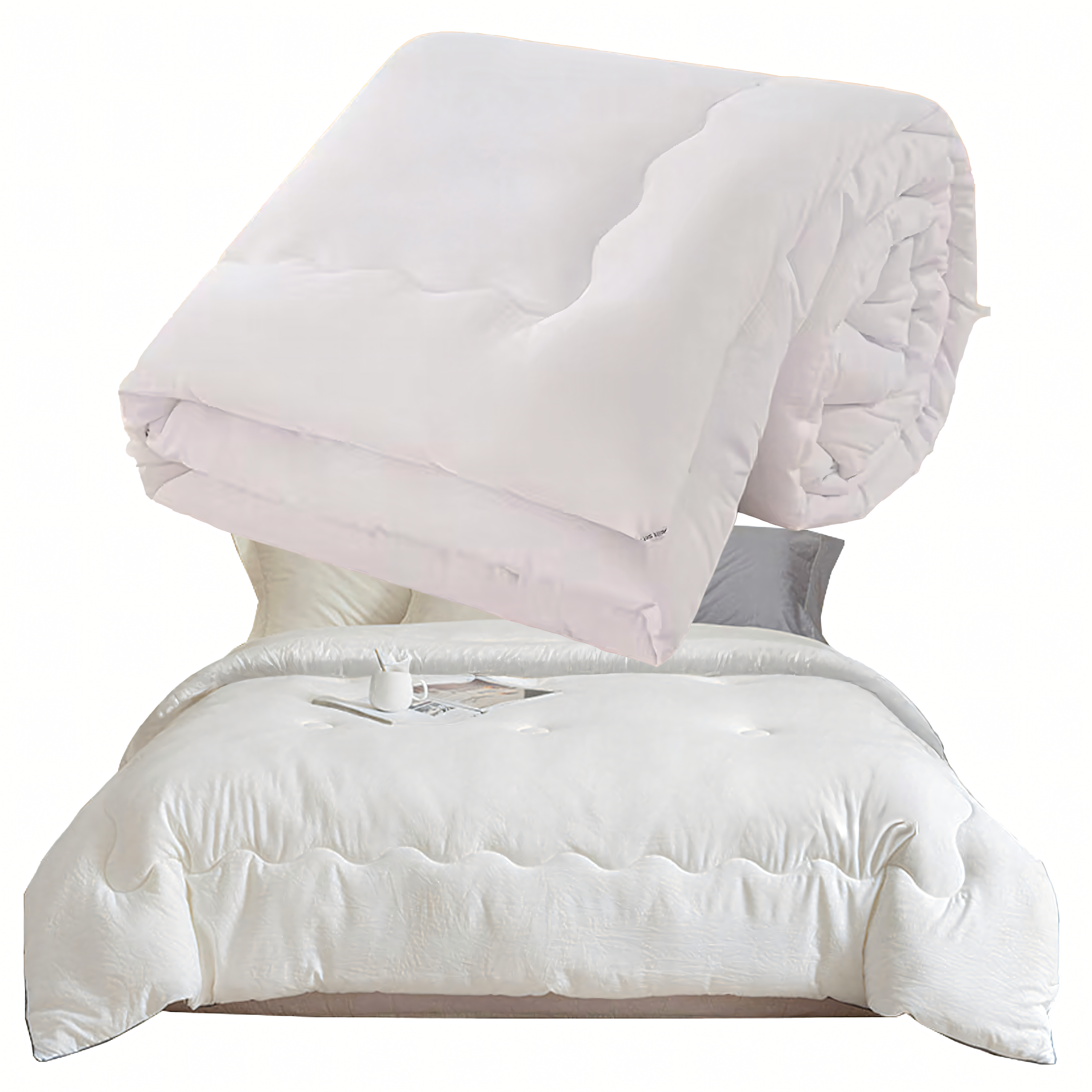 All-Year Airy Warm Winter Quilt for Winter 200x220cm White