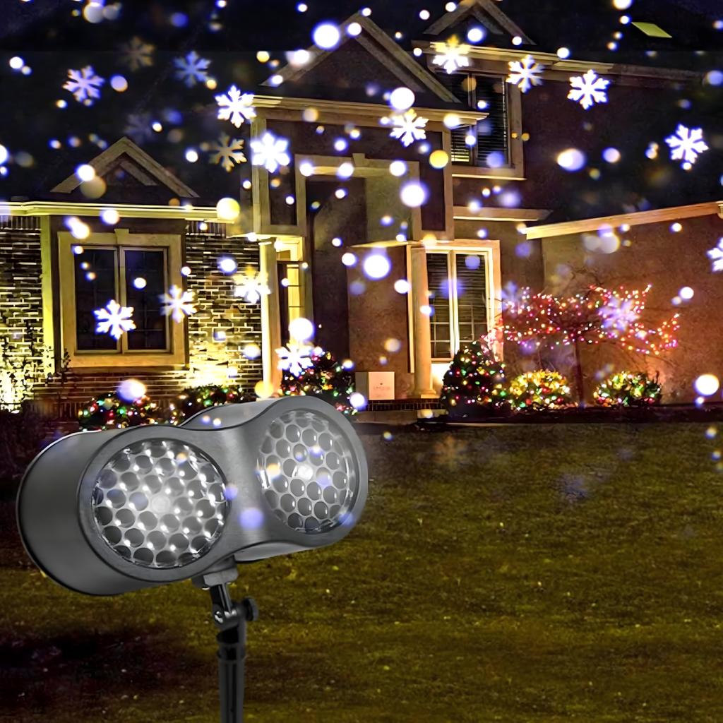 LED Laser Christmas Projector Snowflake Pattern Home Spotlight