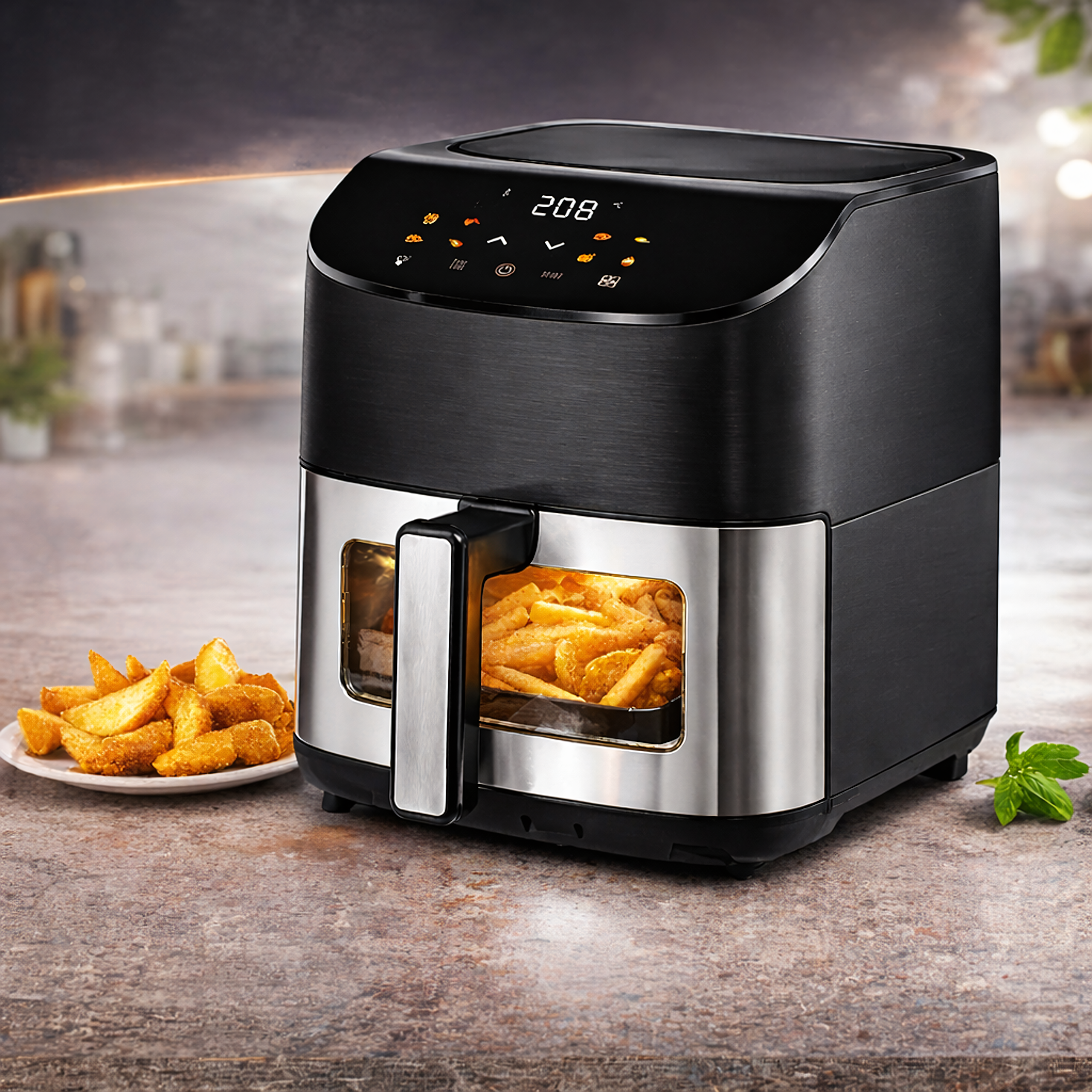 6L Air Fryer 1500W with 8 Cooking Programs