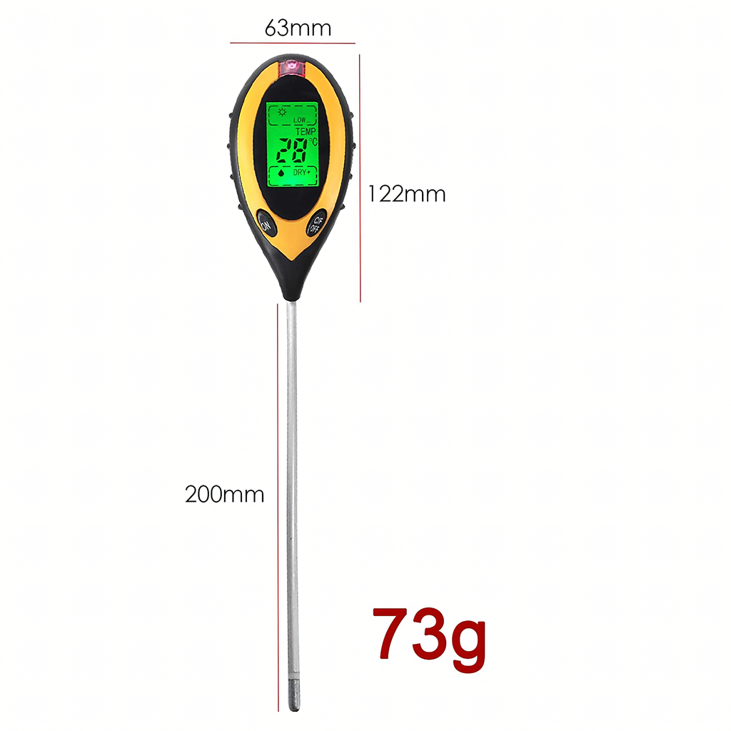 4-ühes mulla pH-tester ja temperatuuri mõõtja RC-K-2341