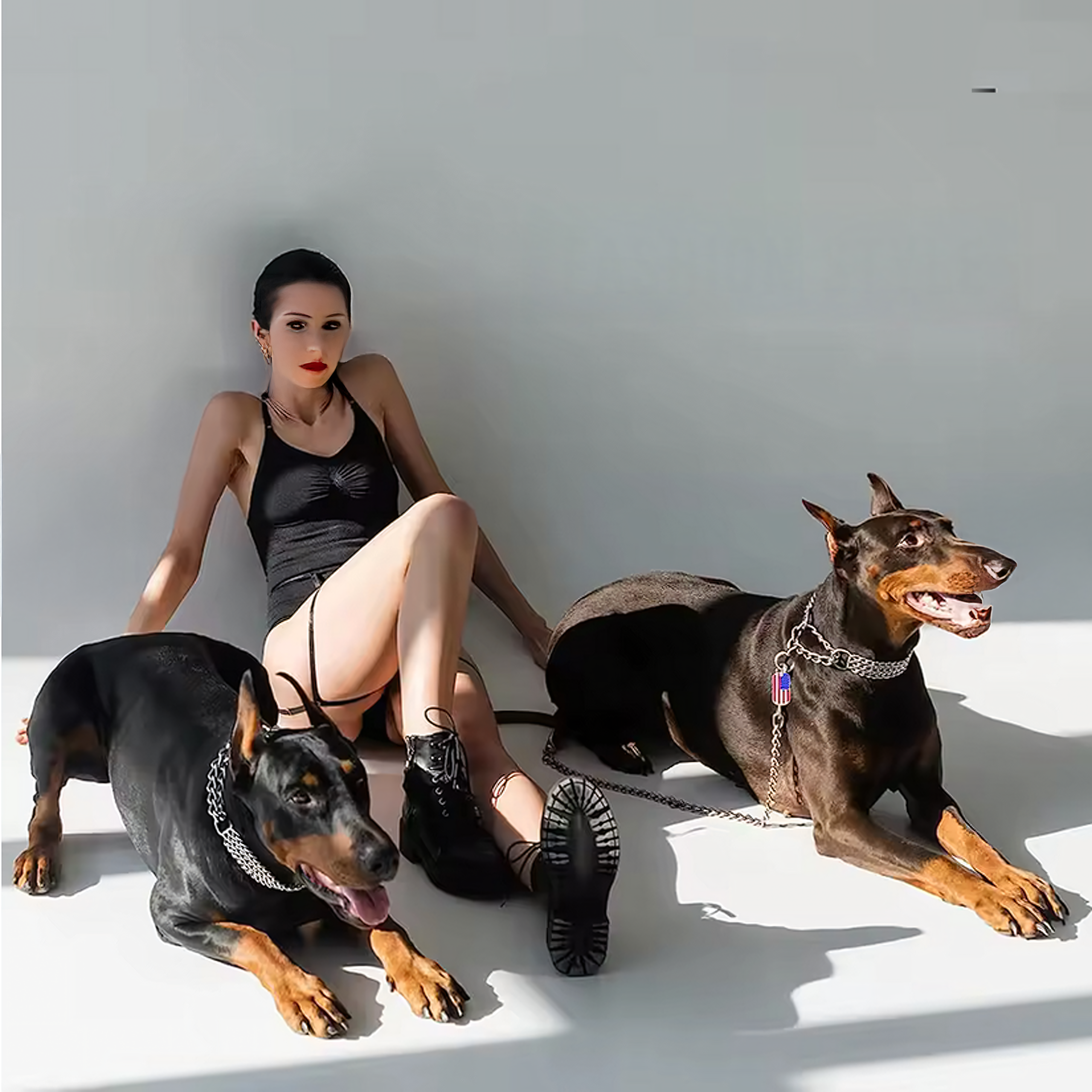 Tugev metallist koerakrae 3 reaga, 45 cm kett