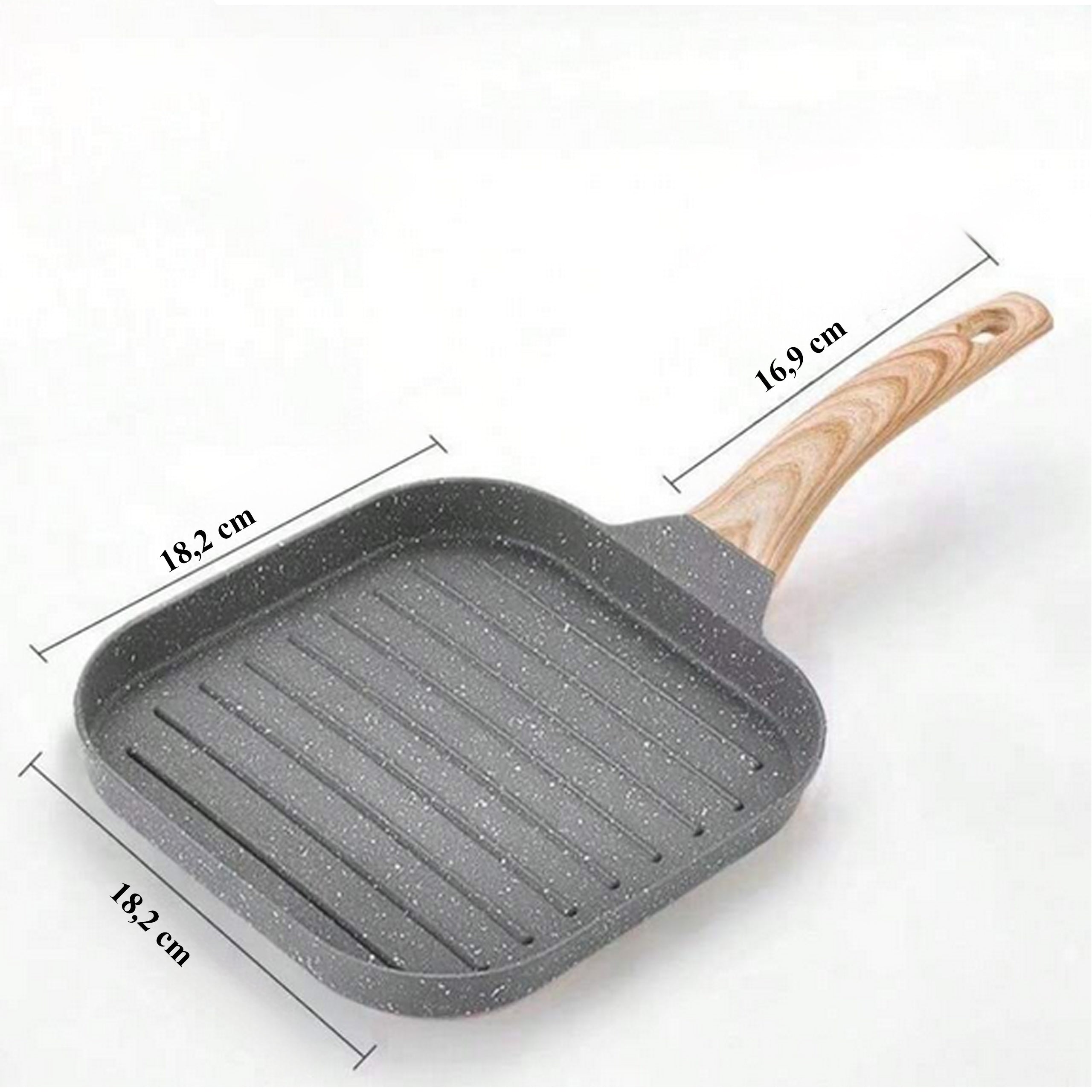 Kaasaskantav grillpann praadimiseks ja grillimiseks induktsioon- ja gaasipliidil