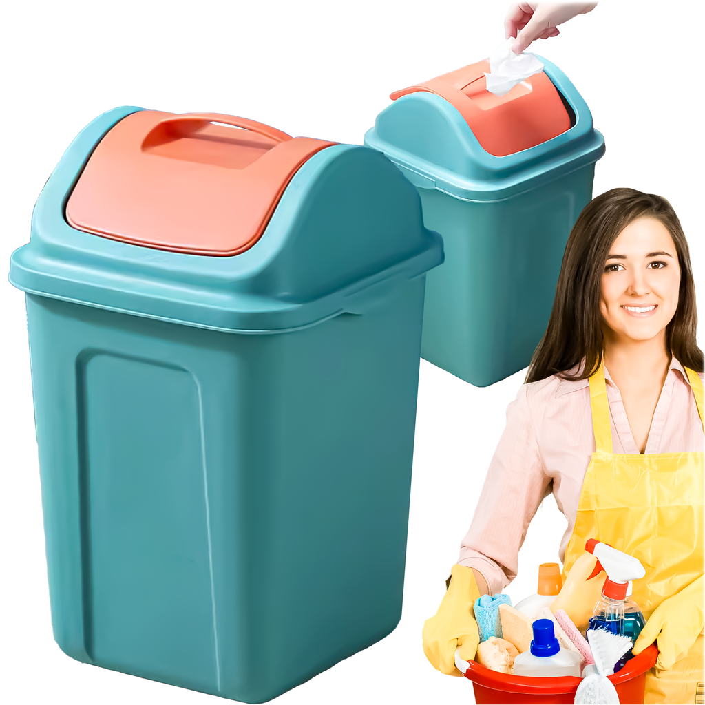 Trash Bin Container for Waste Segregation Plastic Tilt 10 L