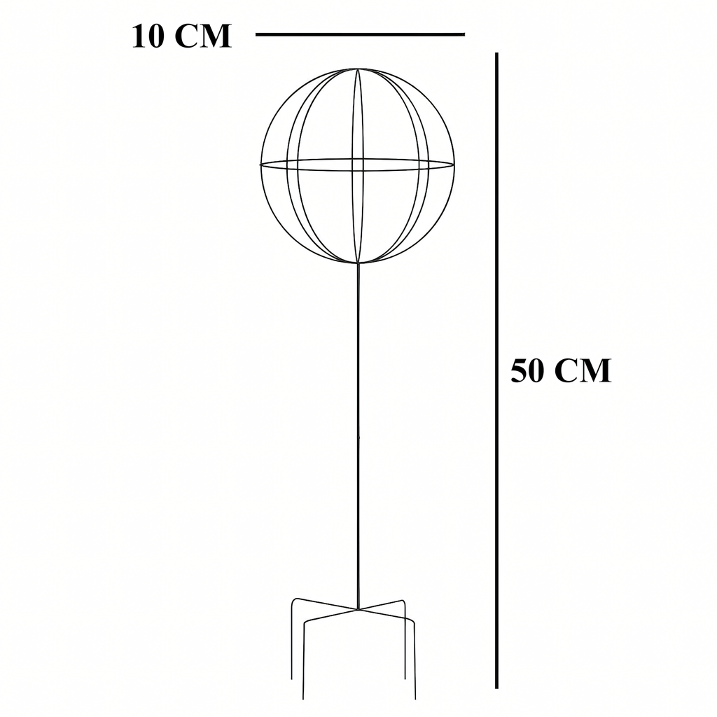 Metal Garden Pergola Support for Climbing Roses and Flowers 50x10cm Green