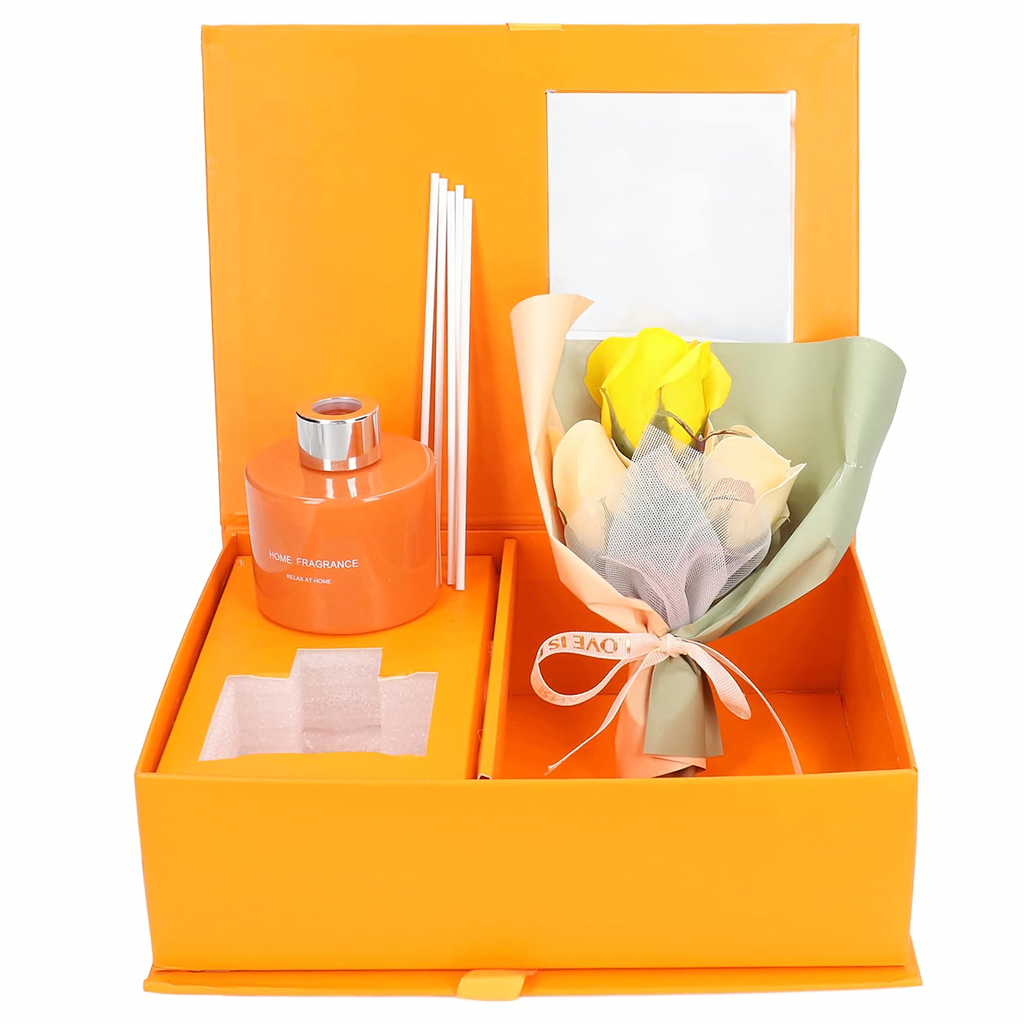 Kingituse komplekt: difuusor pulkadega, roosi seep, roosid, naistepäev, sõbrapäev