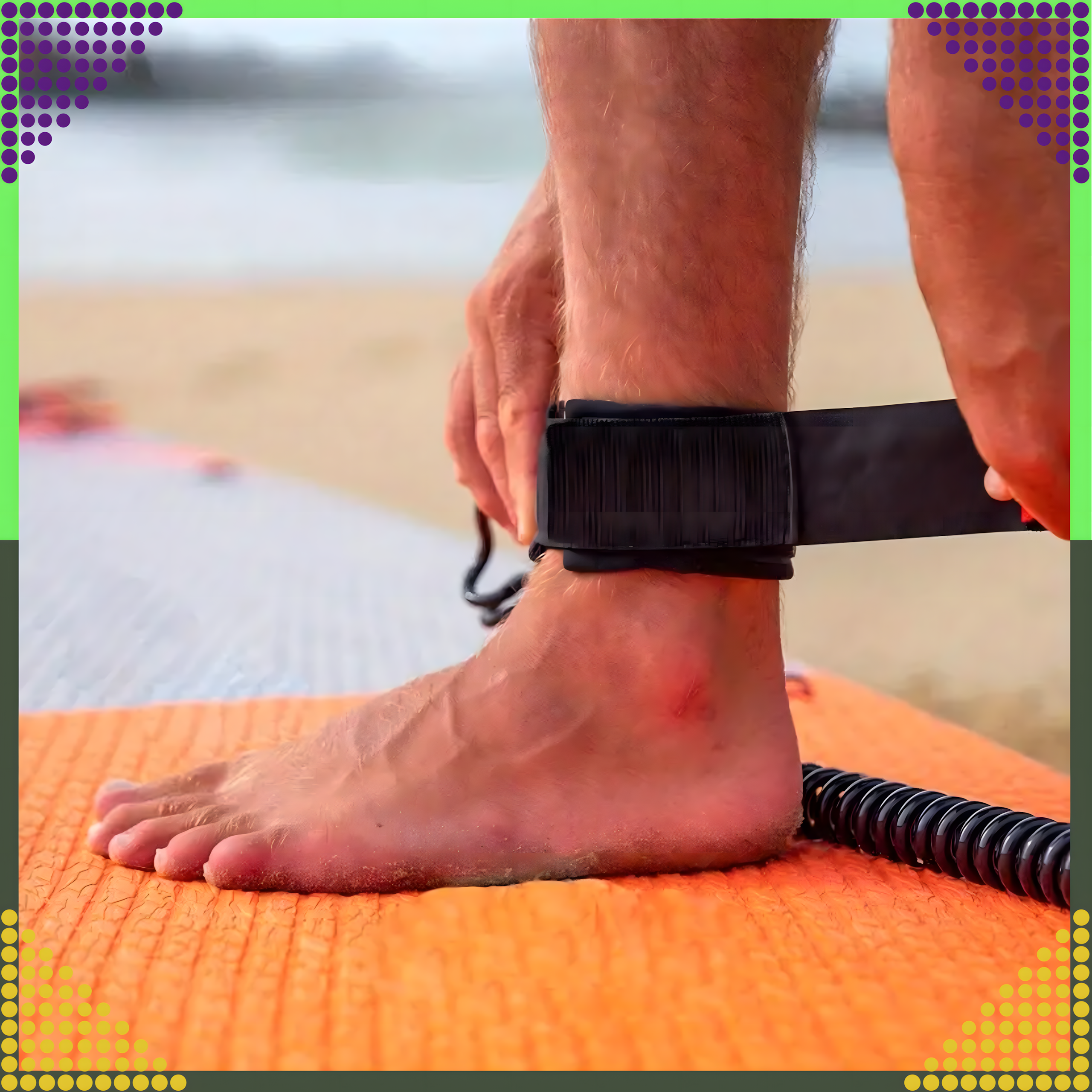 Ohutusrihm SUP lauaga, pikk pahkluu rihm