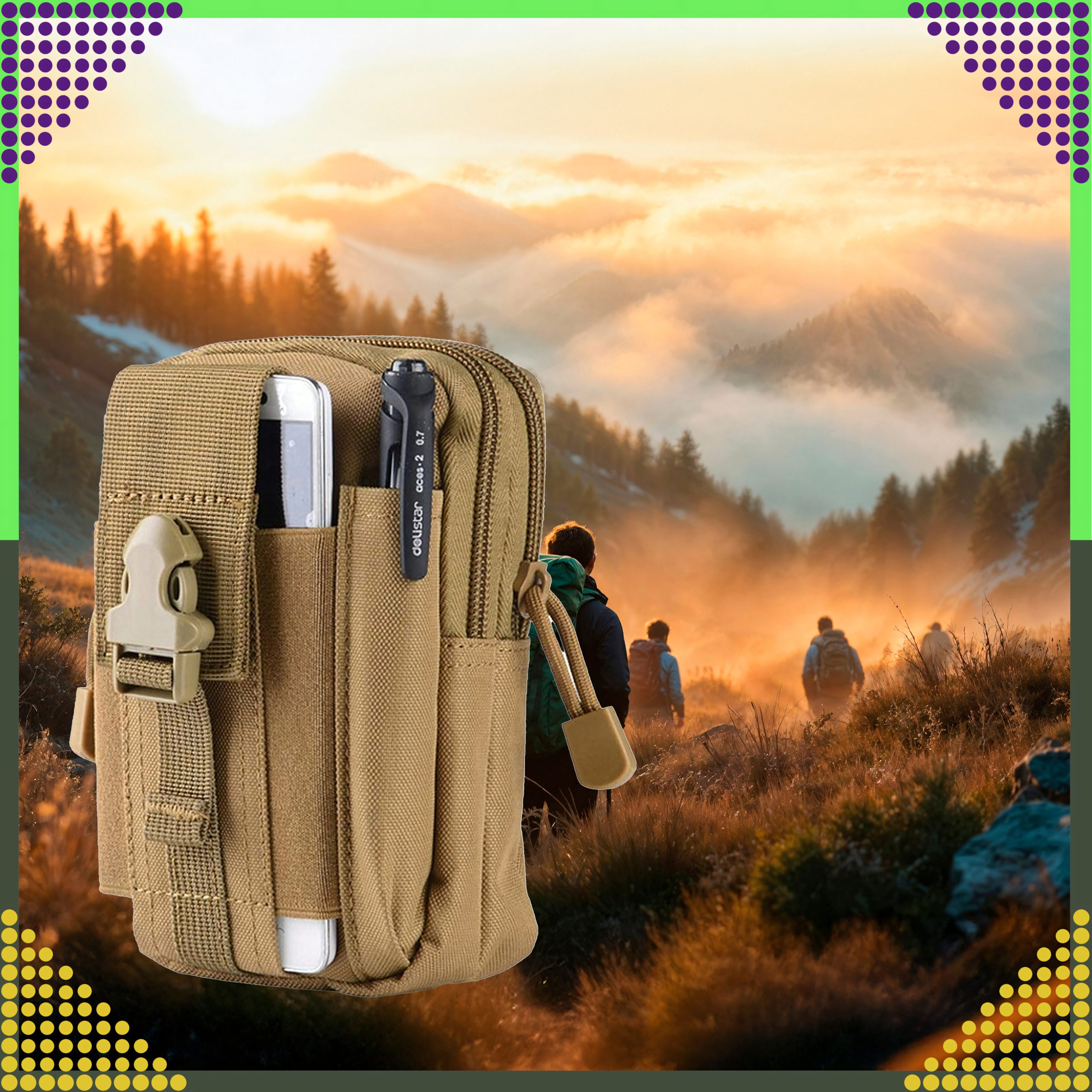 Moodne militaarne Molle taktikaline vöökott, mahukas, vöö pikkusega