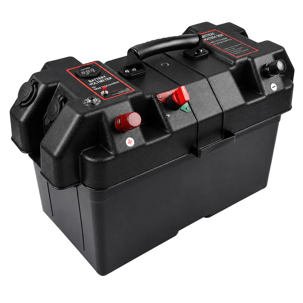 12V akukast voltmeetriga ja 2x USB-pordiga