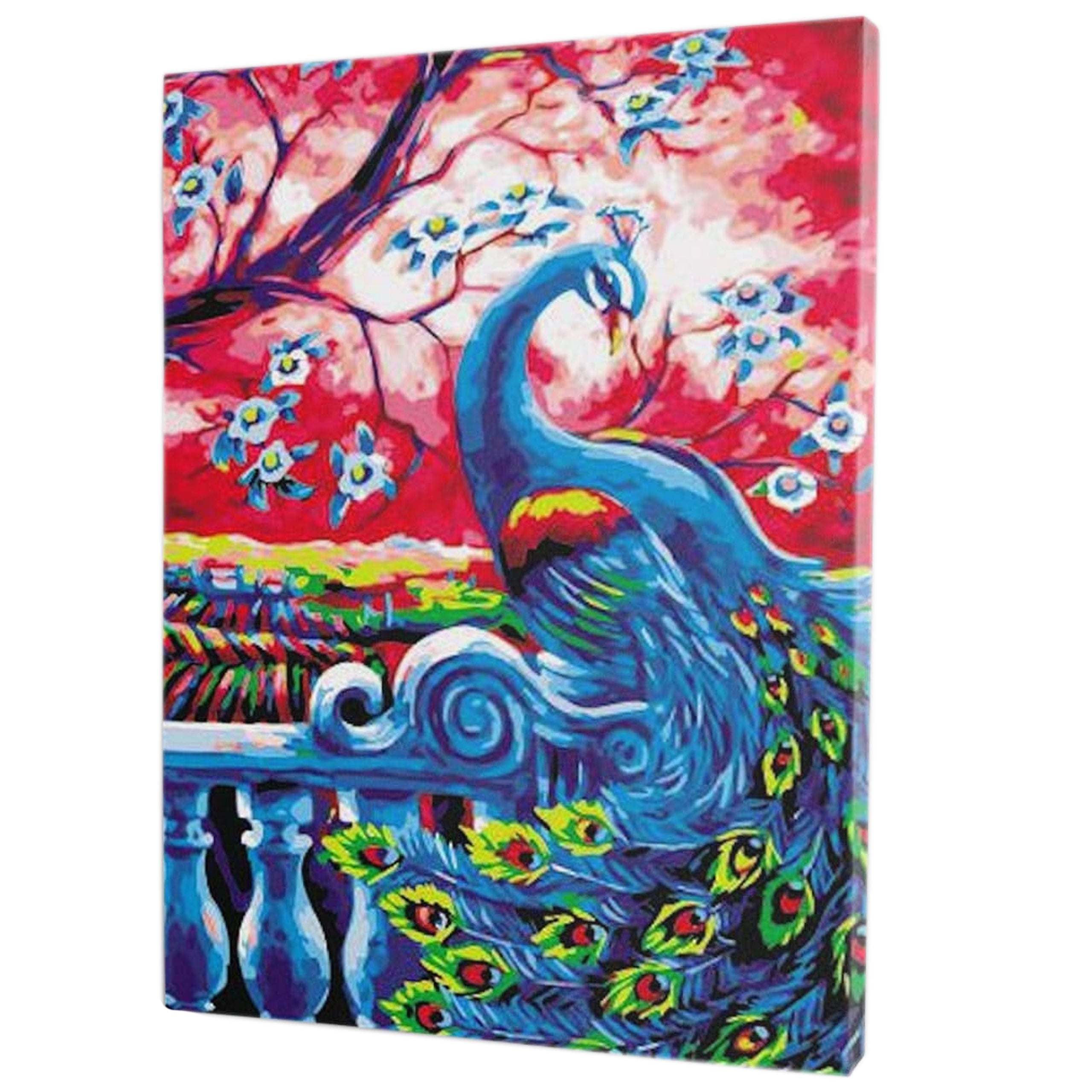 Numbrite järgi maalimise lõuend raamiga, isetegemise komplekt, pintslid, värvid 30x40