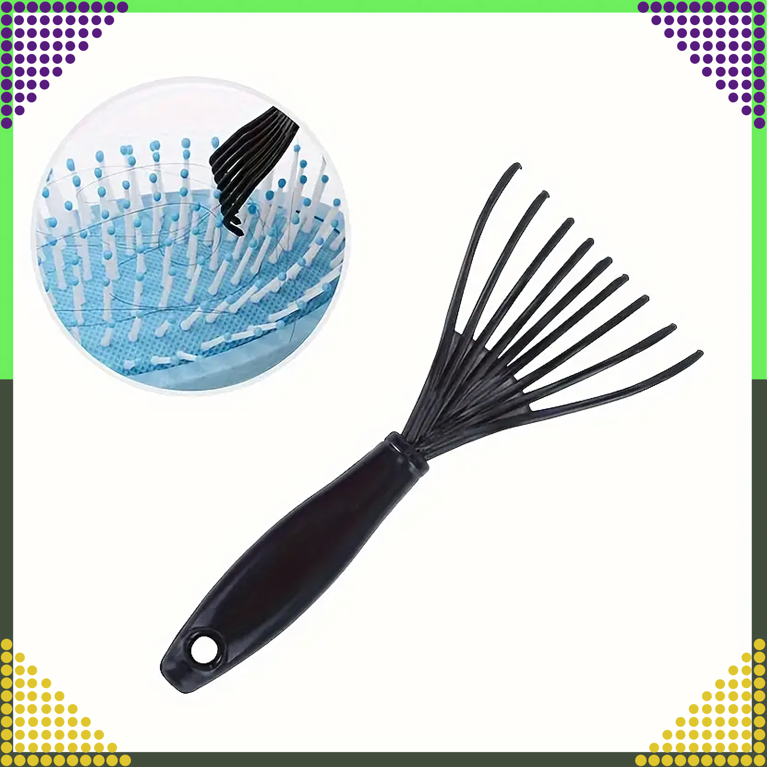 Grabki Tool for Cleaning Hairbrushes and Combs