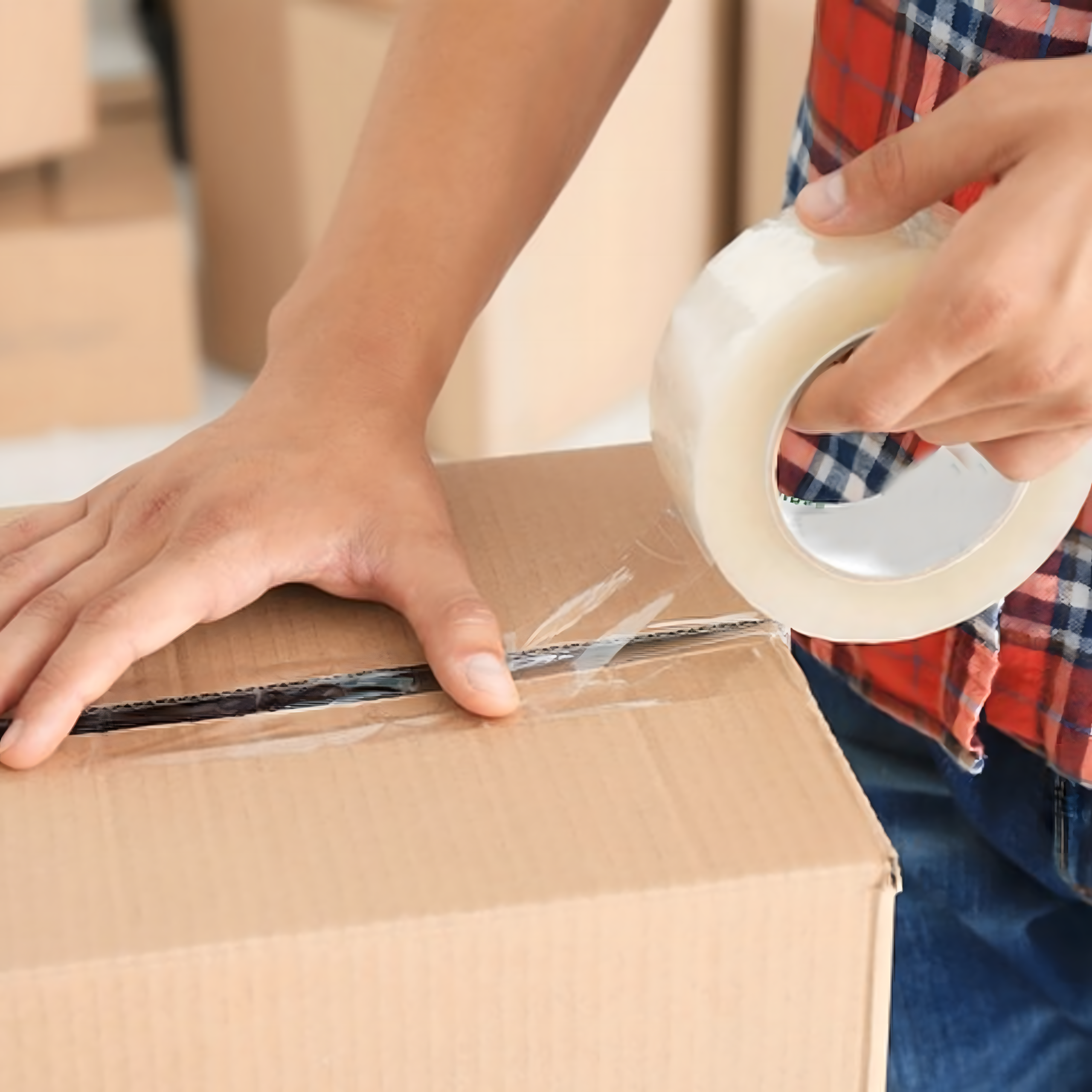 Läbipaistev liimiga pakketeip 48mm x 100m